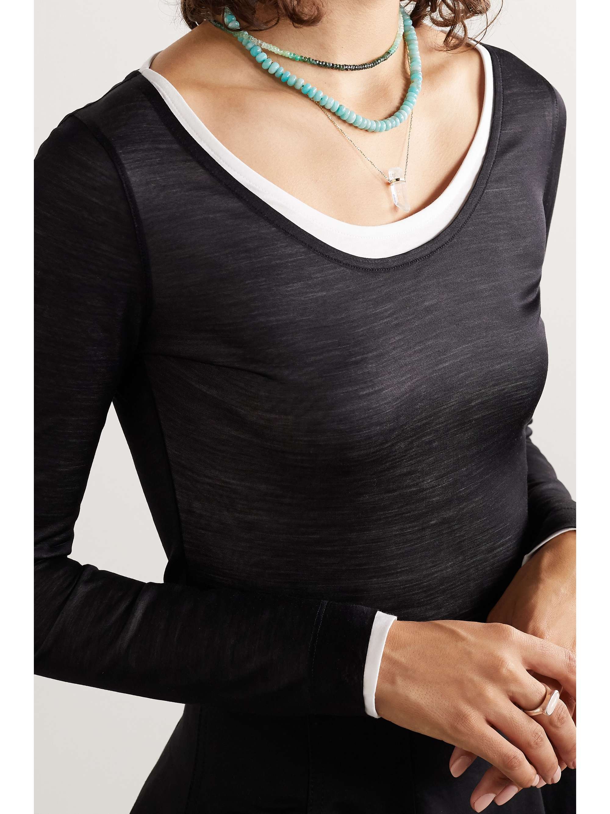 JIA JIA Gold emerald necklace