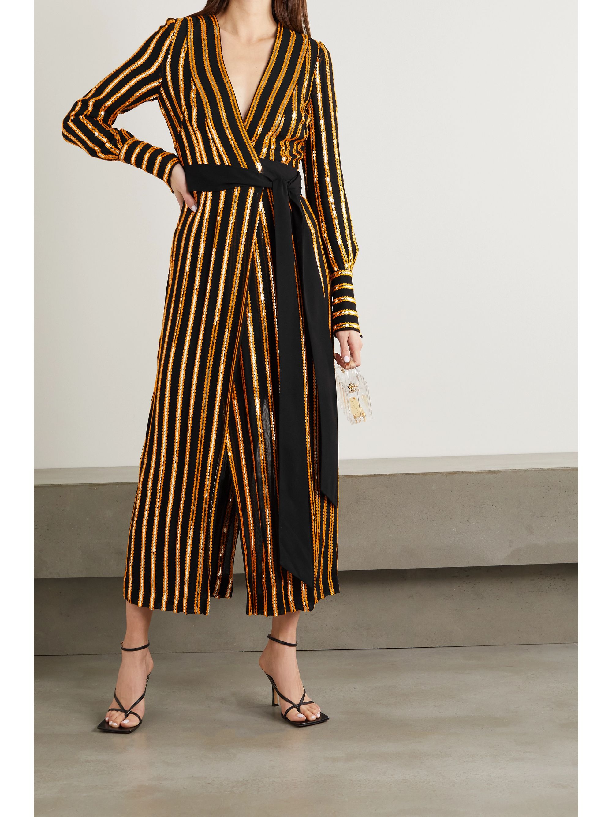 crepe wrap dress