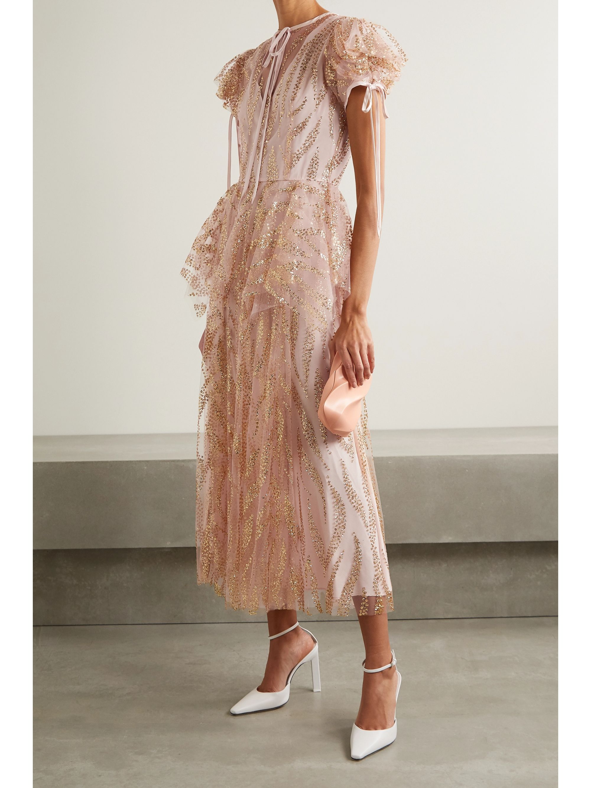 closet gold pleated skirt dress