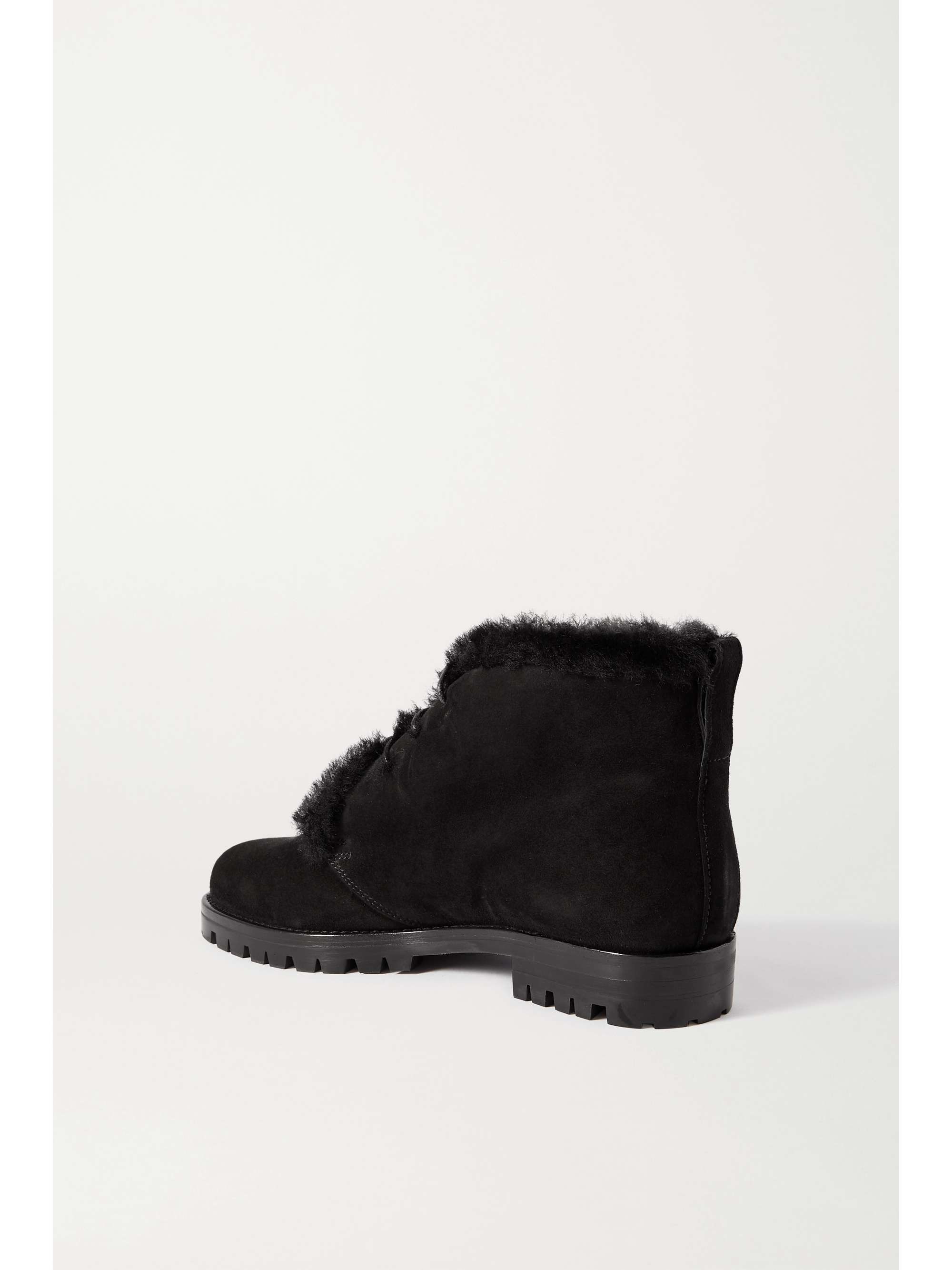 MANOLO BLAHNIK Mircus shearling-lined suede ankle boots