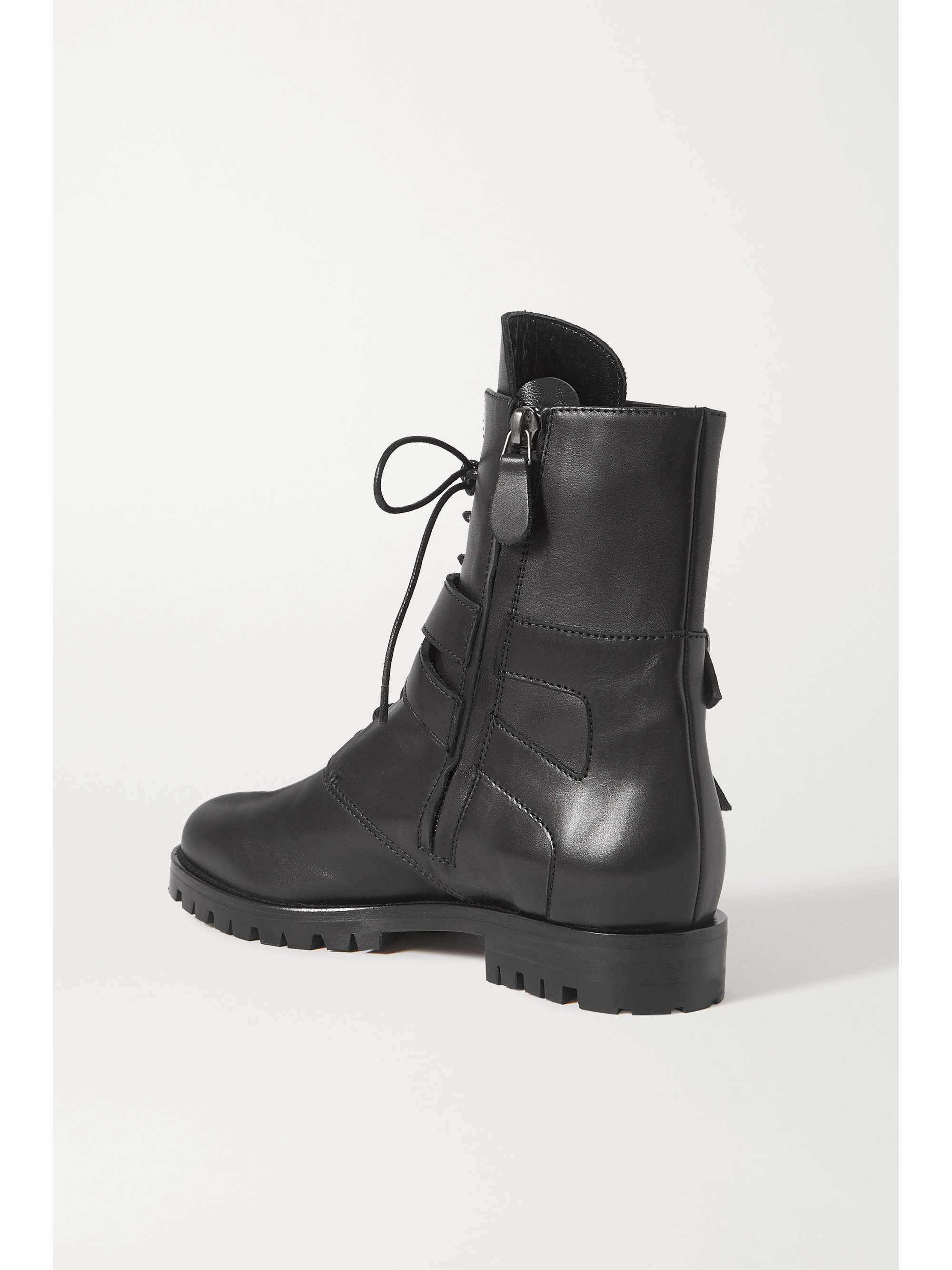 Black Tiniosa buckled leather ankle boots | MANOLO BLAHNIK | NET-A-PORTER
