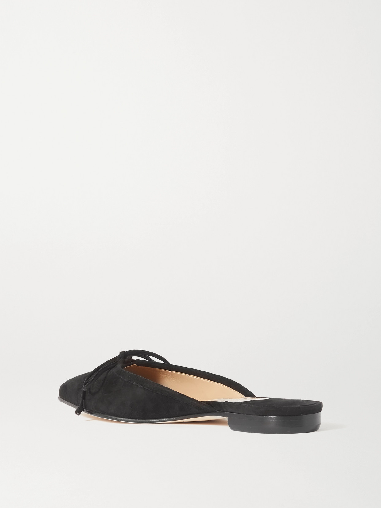 Ballerimu Bow-Detailed Suede Slip-Ons