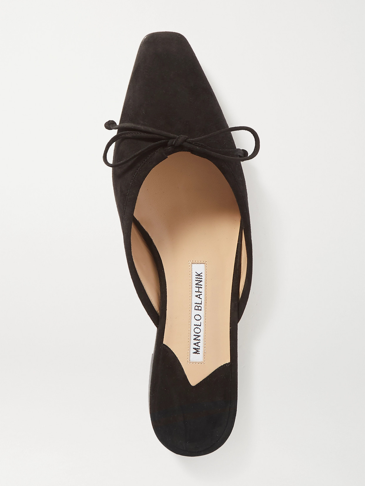 Ballerimu Bow-Detailed Suede Slip-Ons
