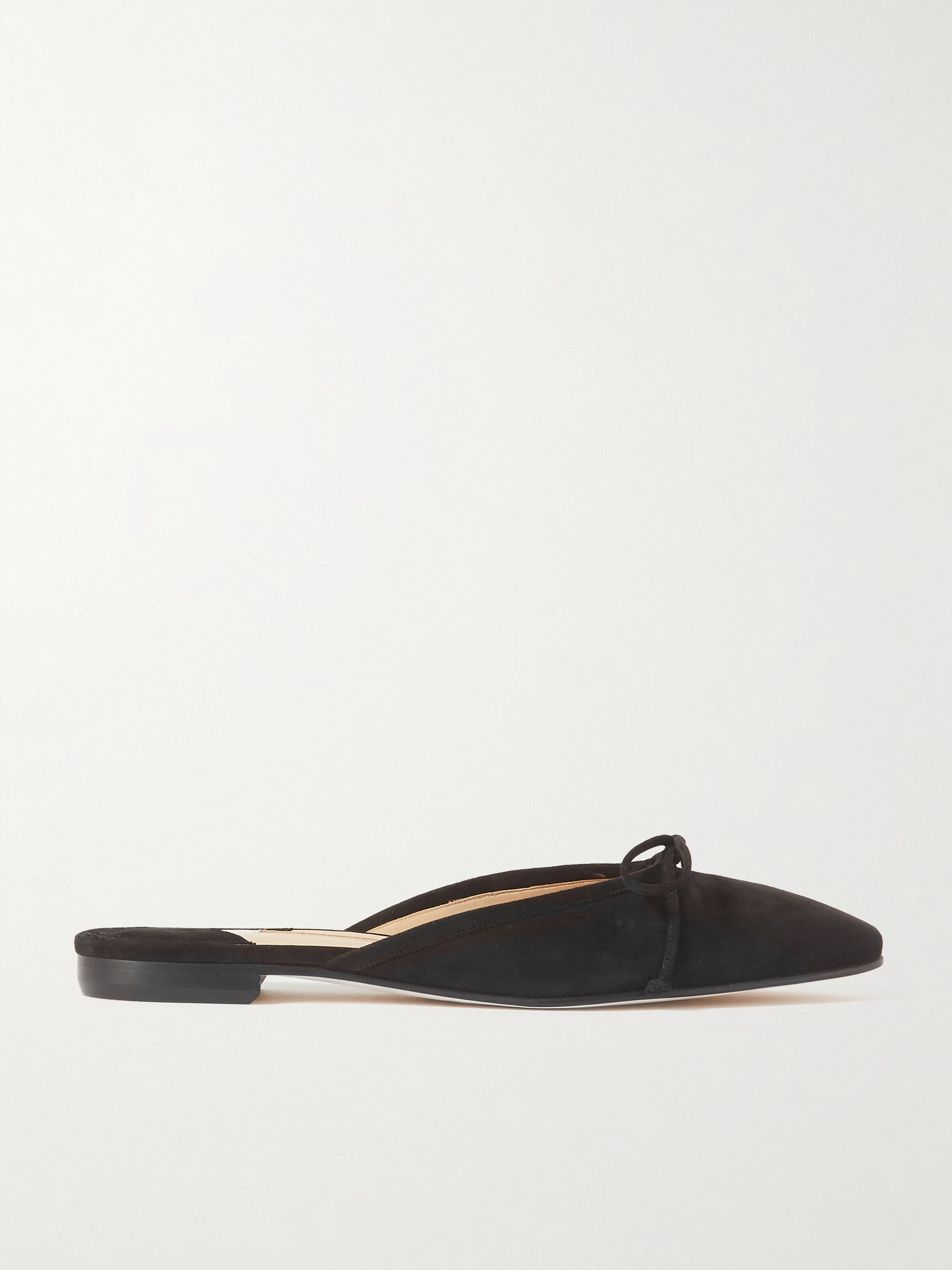 MANOLO BLAHNIK Ballerimu bow-detailed suede mules