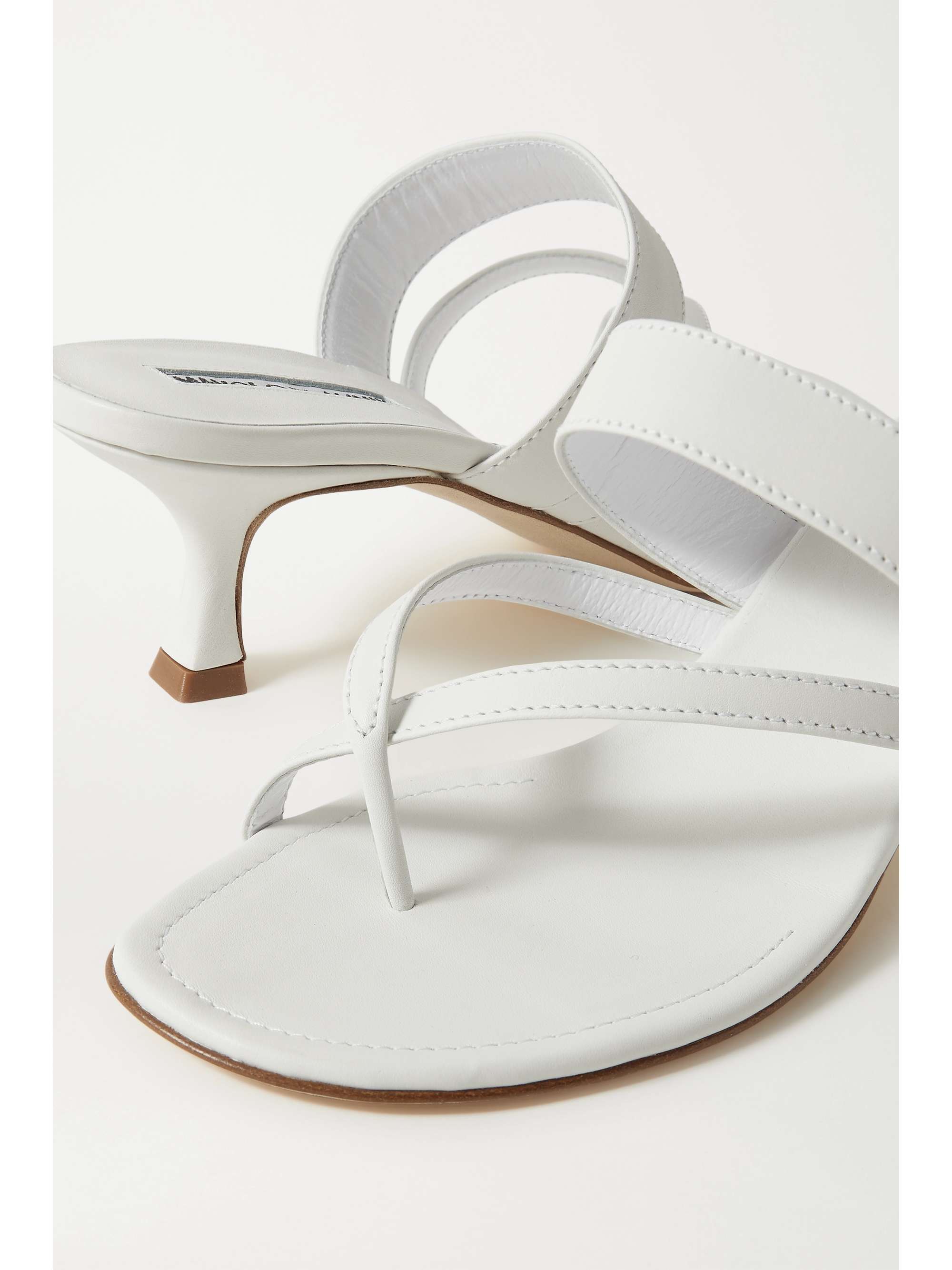 MANOLO BLAHNIK Susa 50 Mules aus Leder
