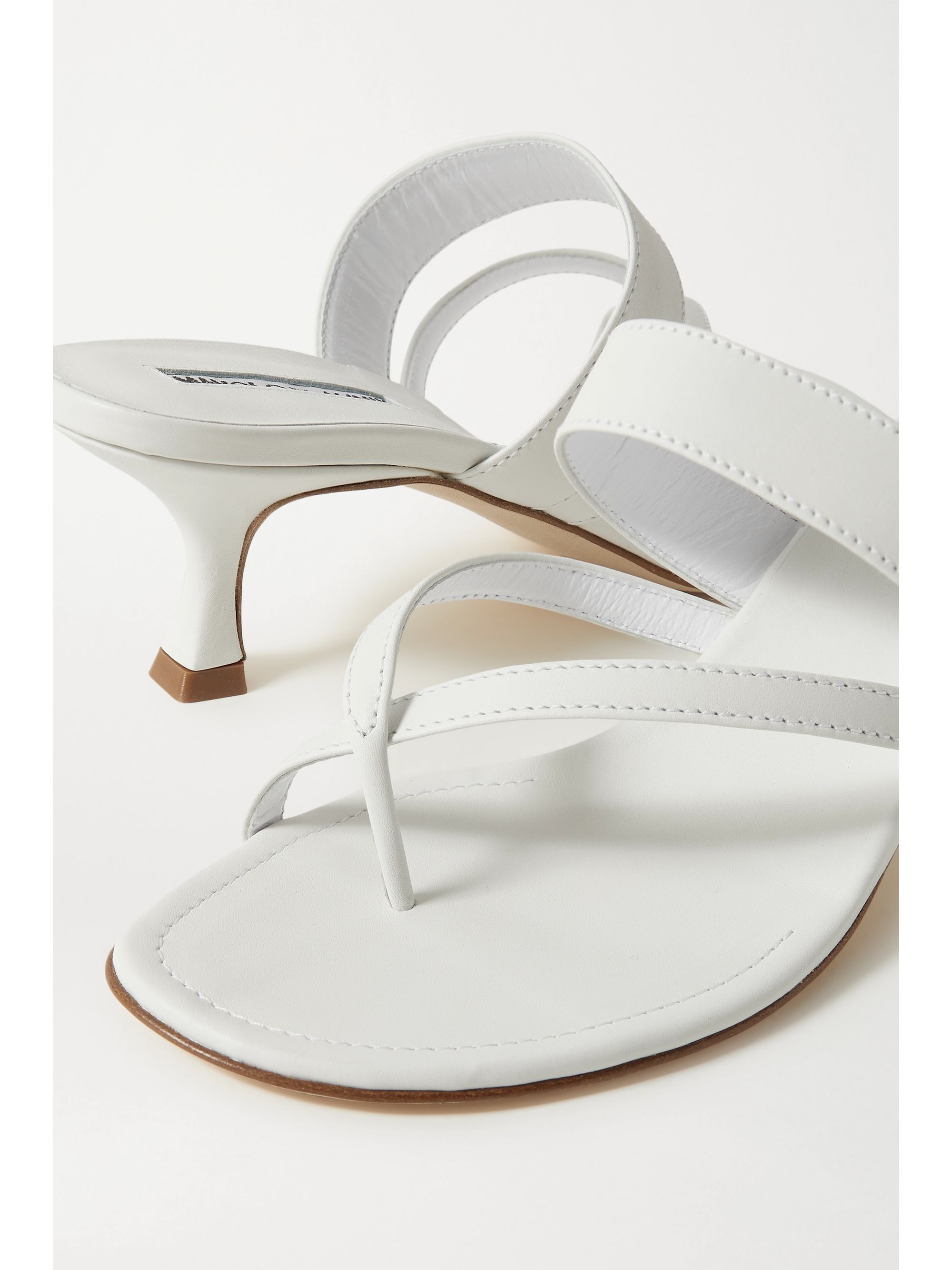 Manolo Blahnik Susa 50 Raffia Sandal In Baby Blue - Editorialist