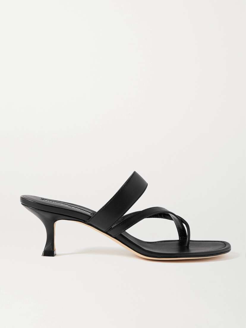 Manolo Blahnik Susa 50 Leather Sandals