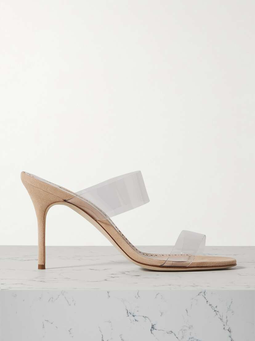 Manolo Blahnik Scolto 90 Pvc Mules