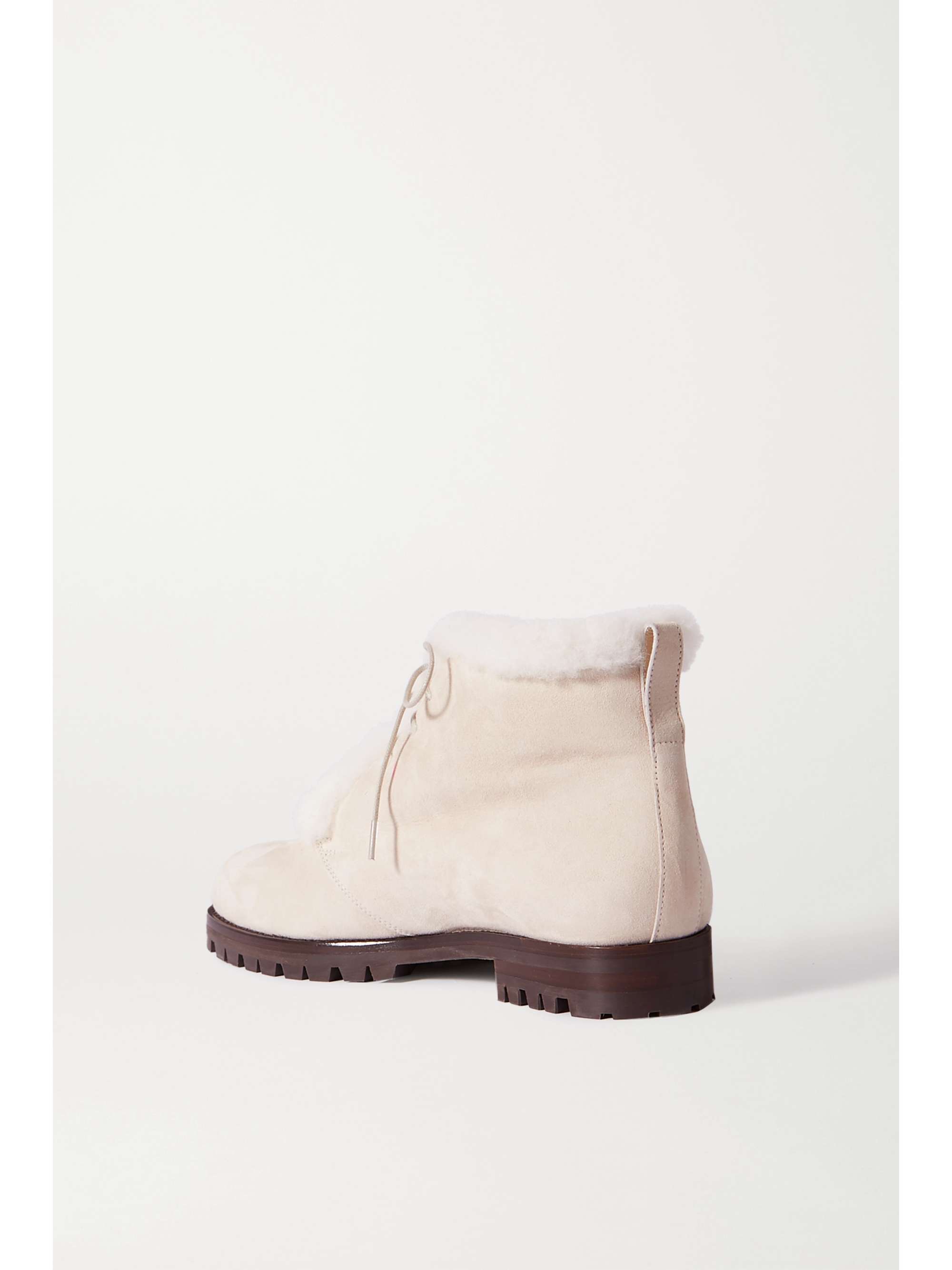 MANOLO BLAHNIK Mircus shearling-lined suede ankle boots