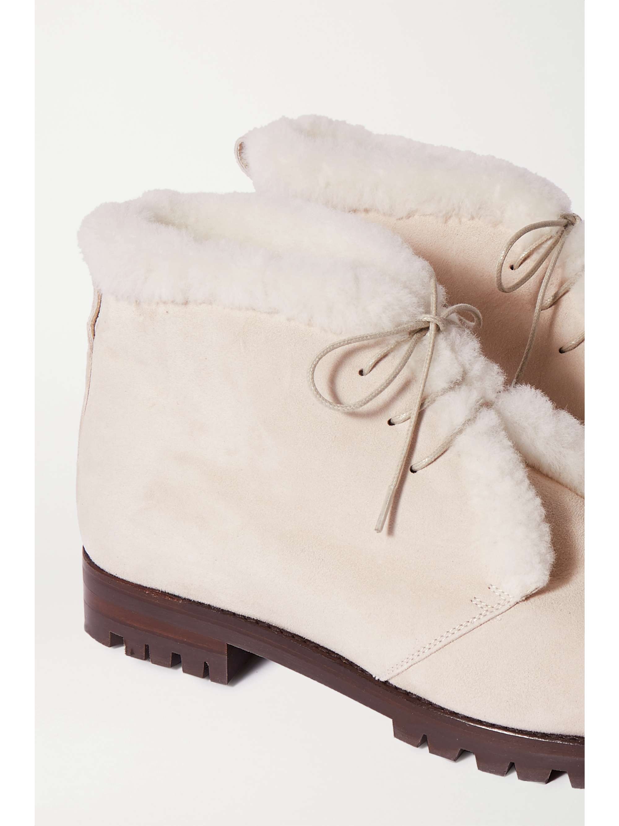 MANOLO BLAHNIK Mircus shearling-lined suede ankle boots