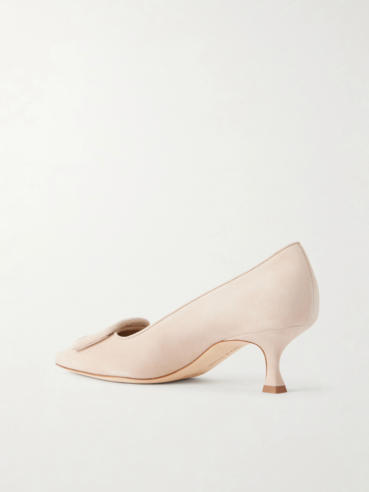 Maysale 50 Buckled Suede Pumps