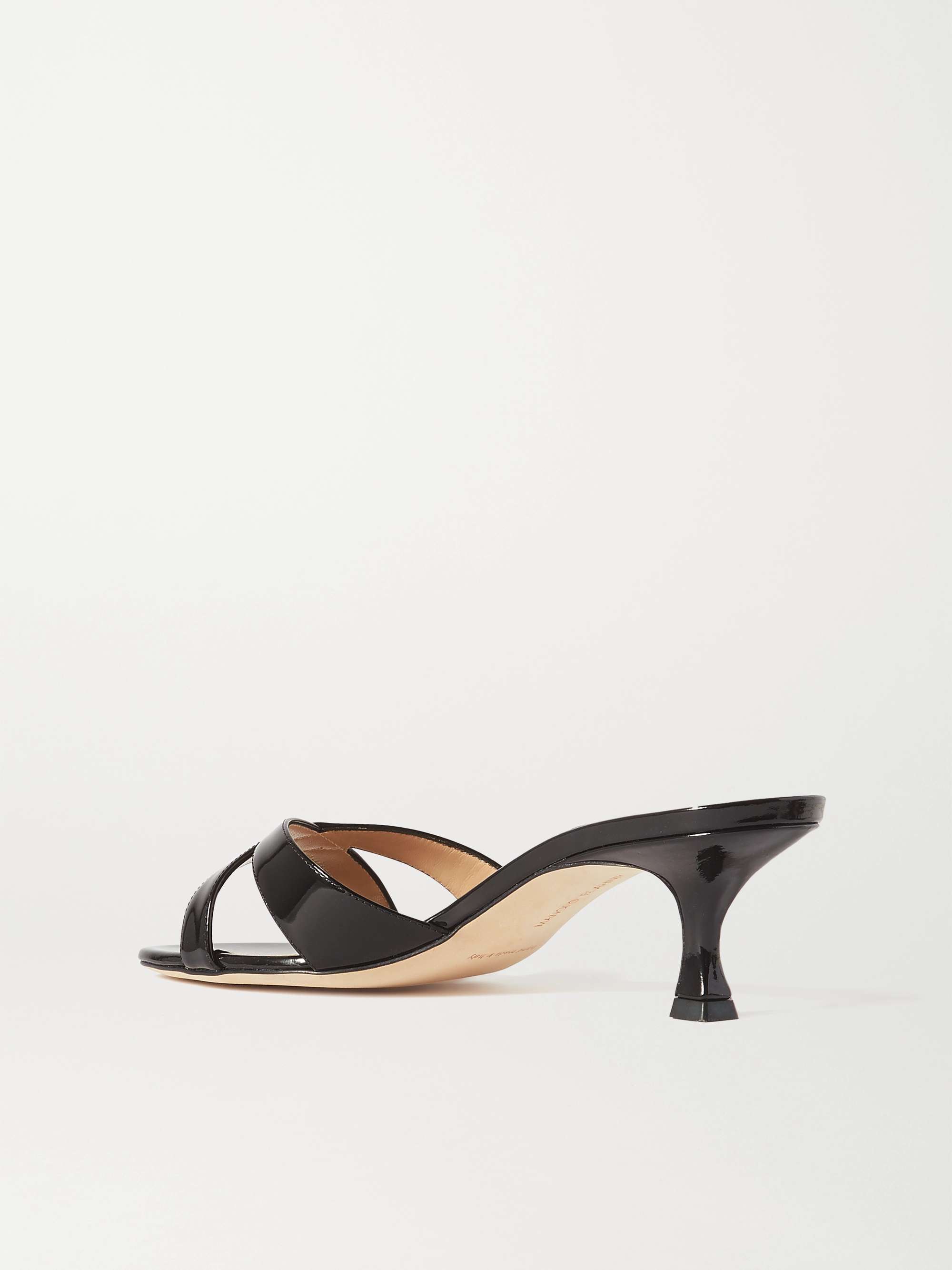 MANOLO BLAHNIK Callamu 50 patent-leather mules