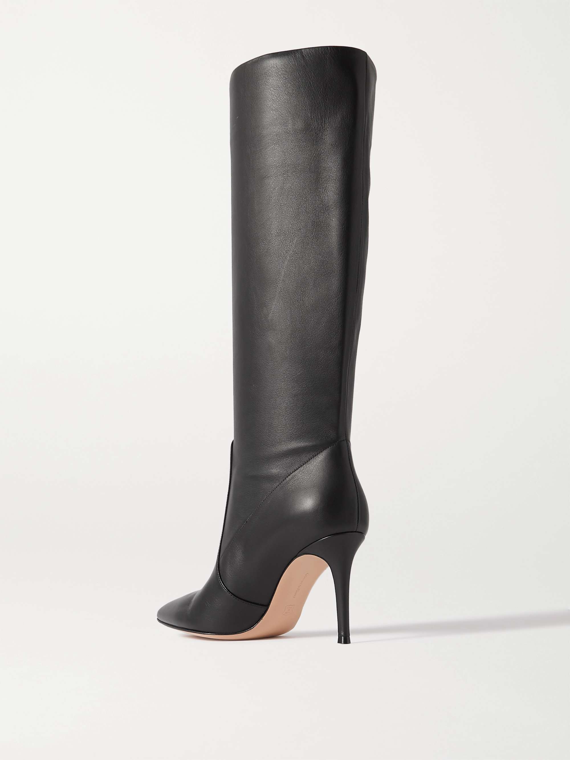 GIANVITO ROSSI 85 leather knee boots