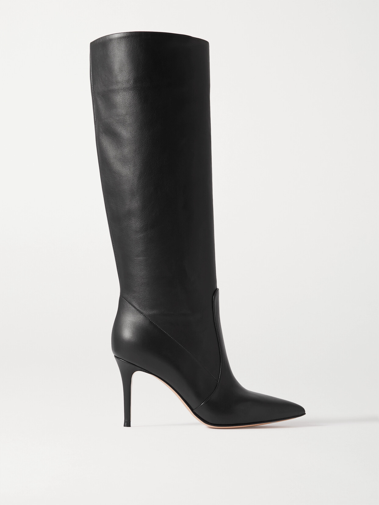 Gianvito Rossi 85 Leather Knee Boots - Black