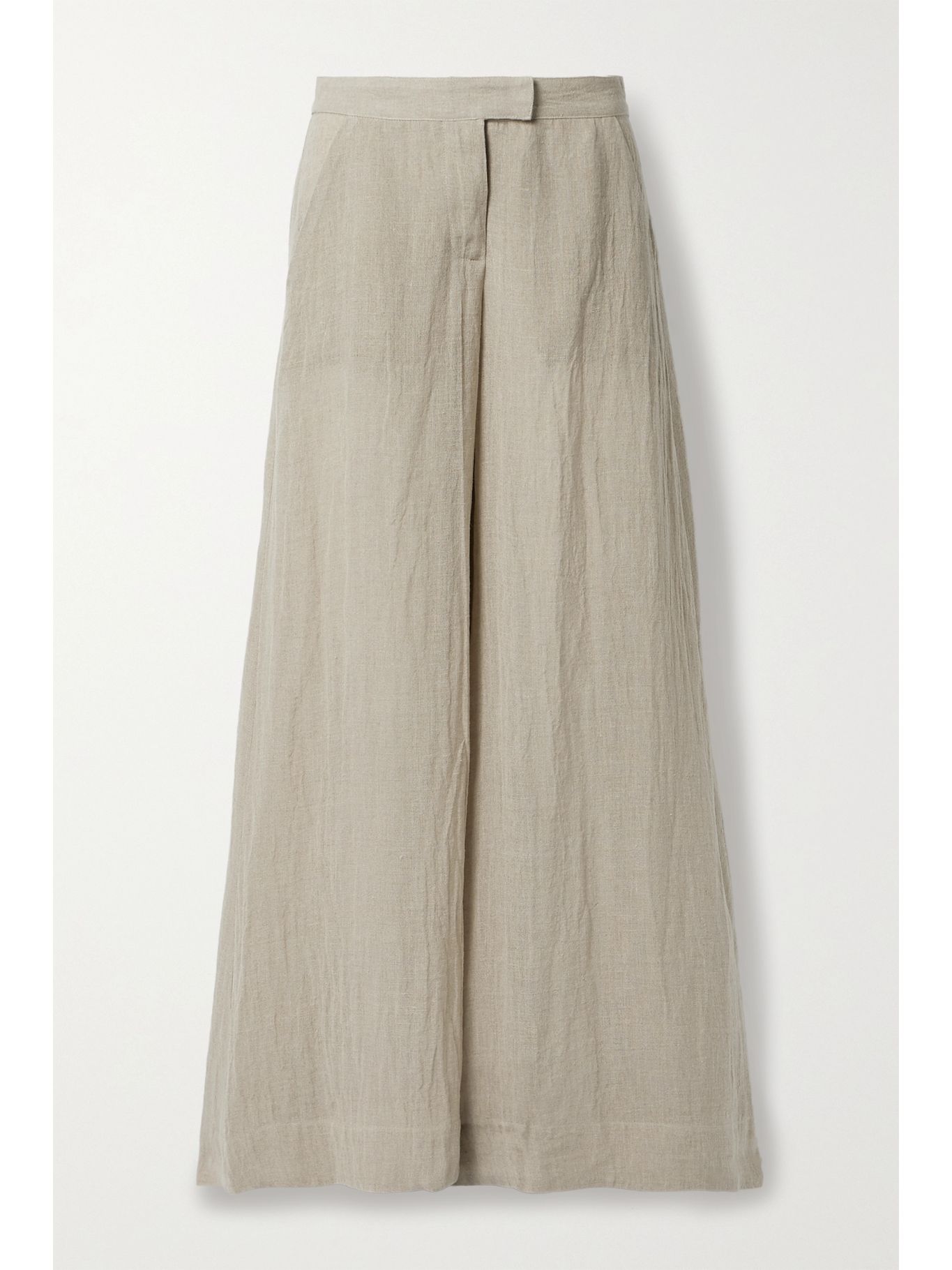 Beige + NET SUSTAIN organic linen-blend gauze wide-leg pants | LISA ...