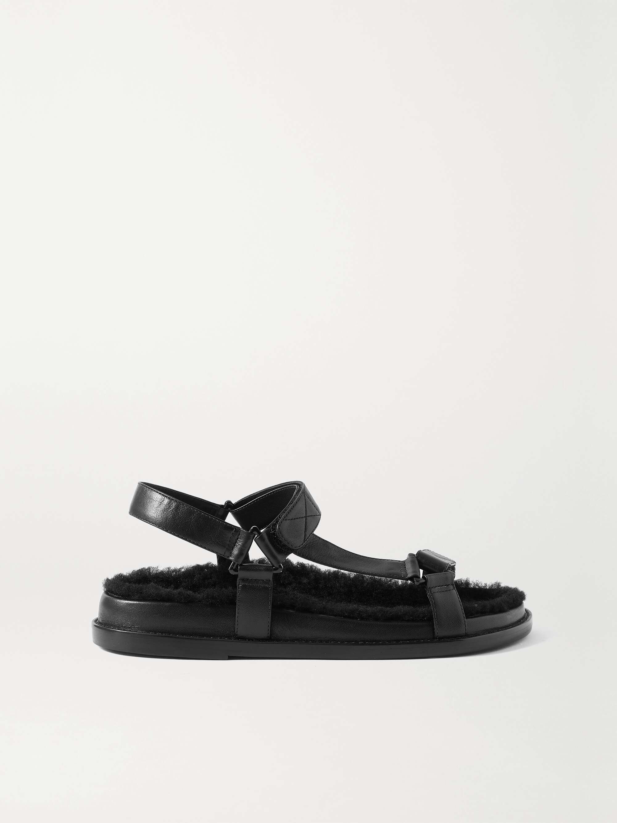 porte & paire black knotted sandals