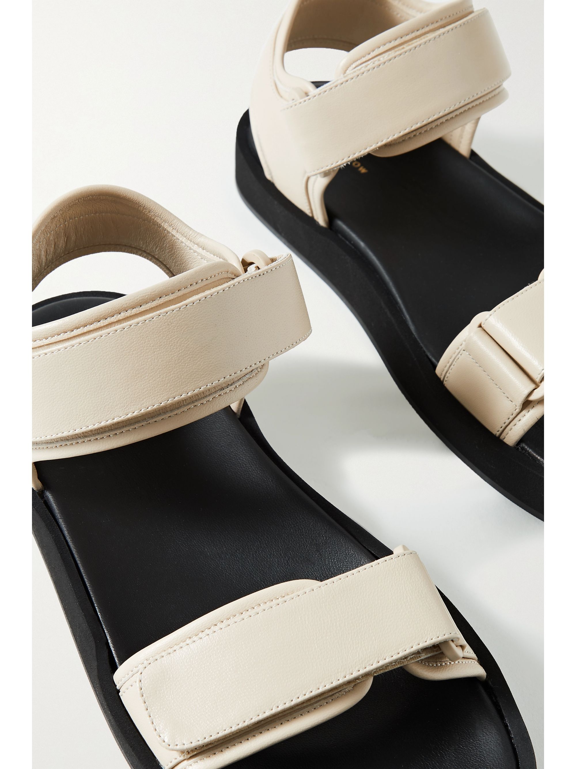 flat hook and loop strap sandals