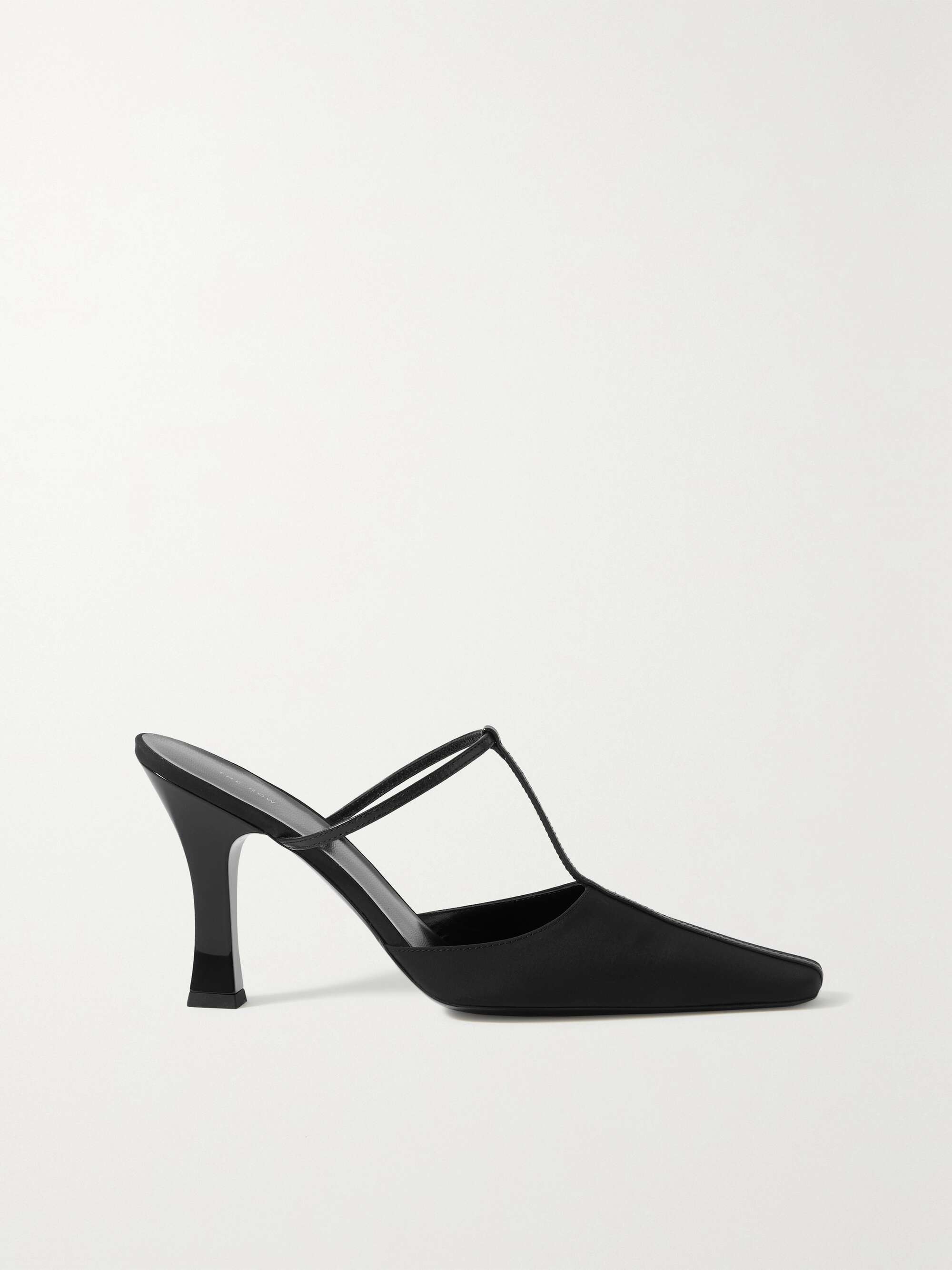 THE ROW Office leather-trimmed shell mules | NET-A-PORTER
