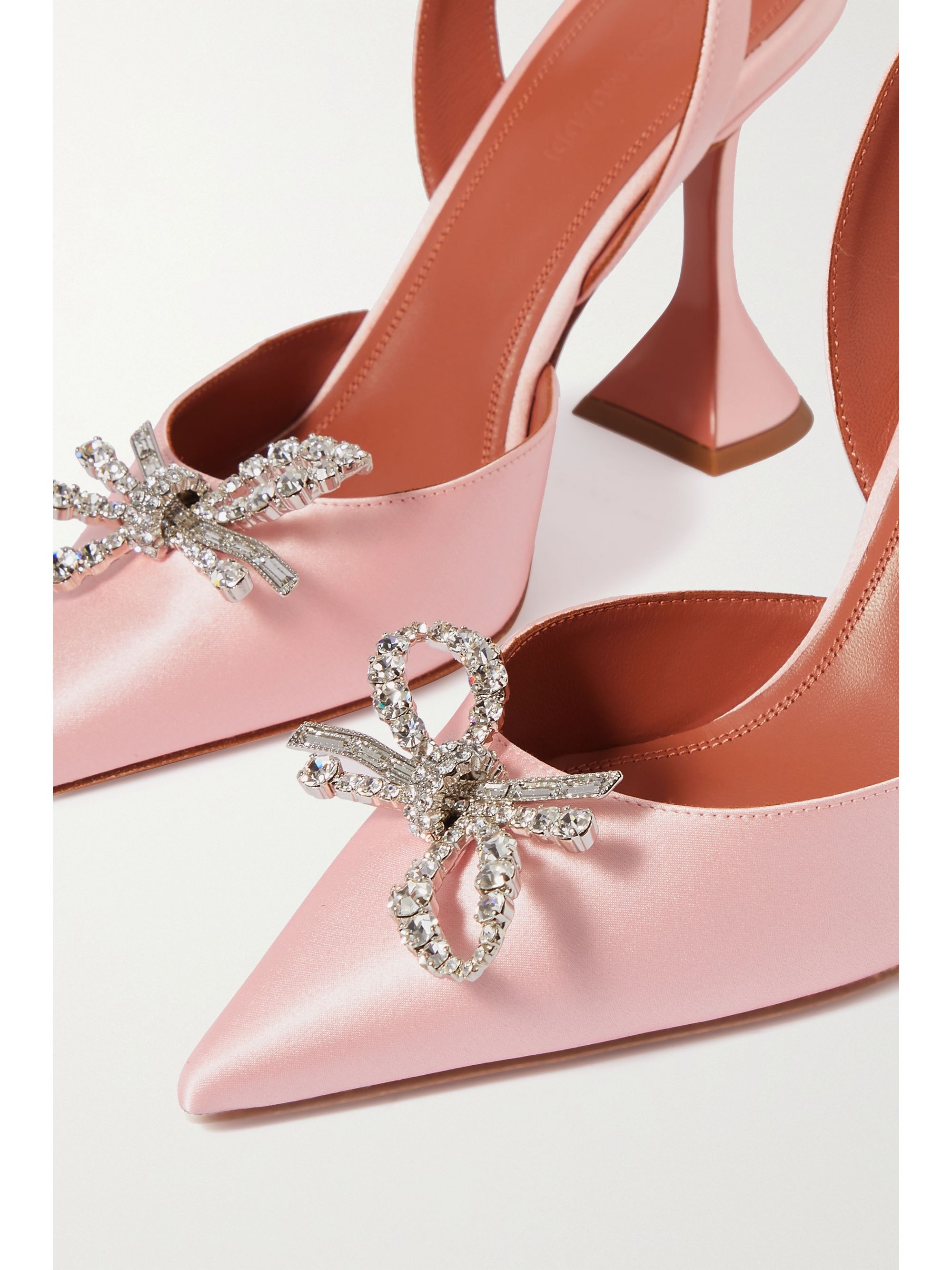 amina muaddi satin pumps