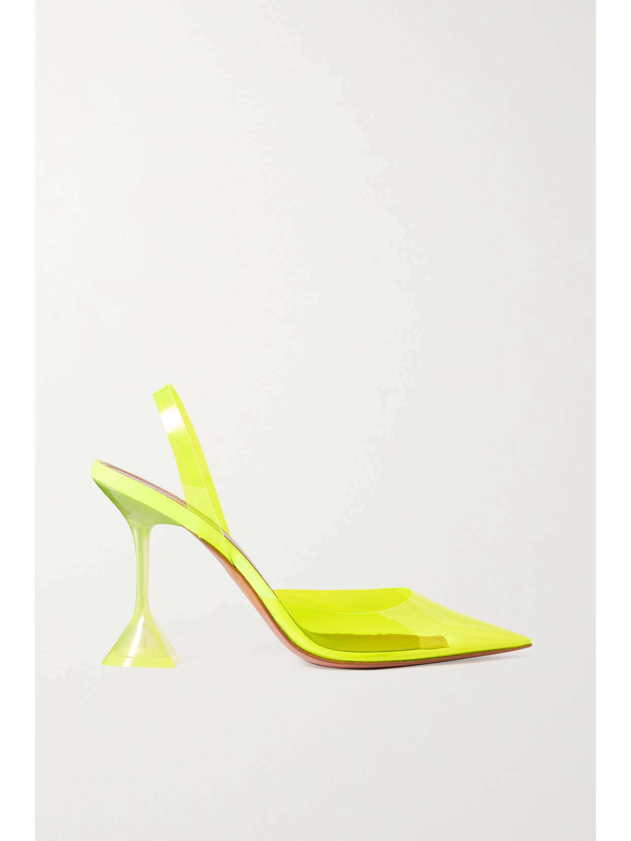 AMINA MUADDI HOLLI GLASS NEON PVC SLINGBACK PUMPS