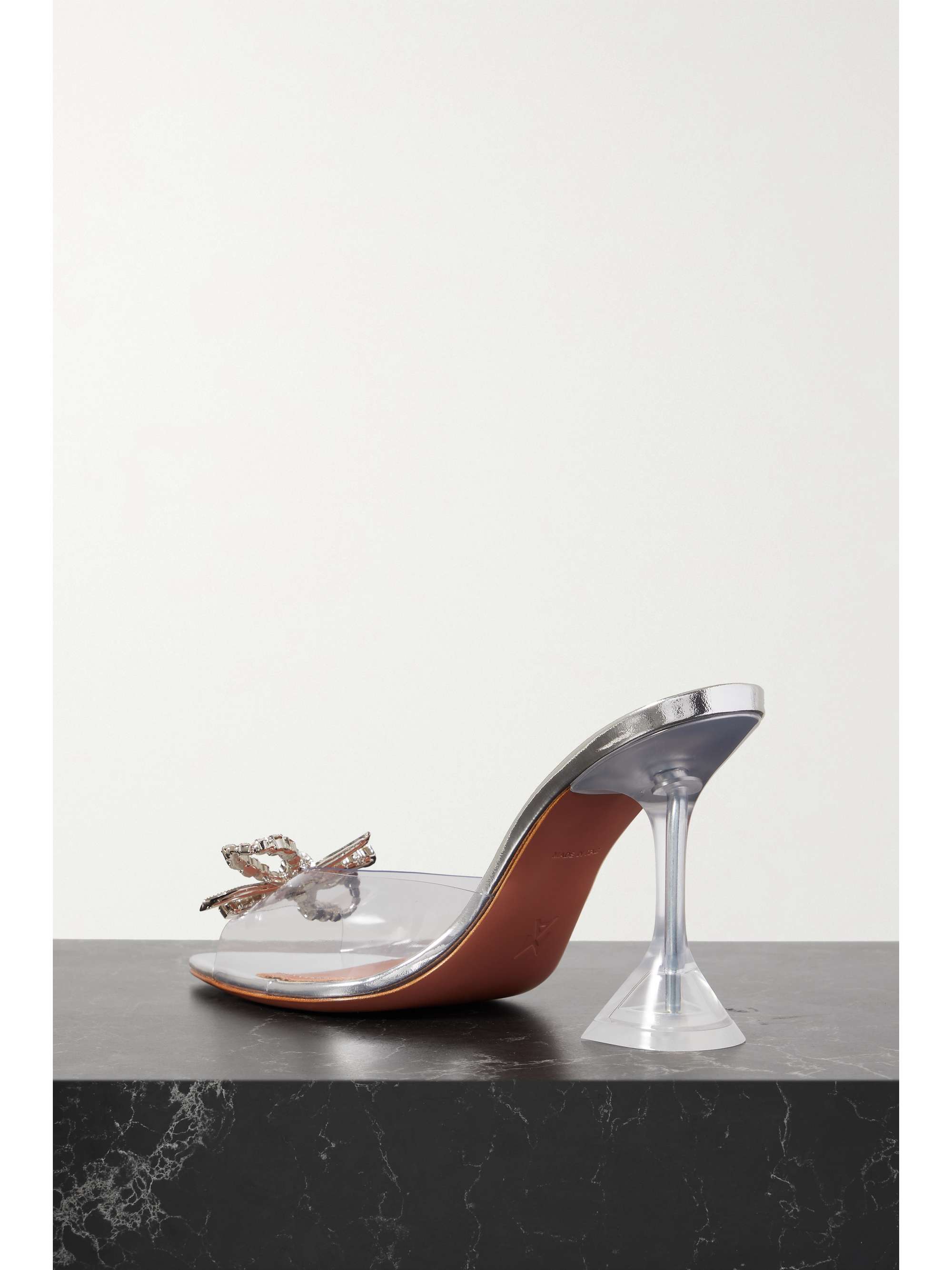 AMINA MUADDI Rosie crystal-embellished PVC mules