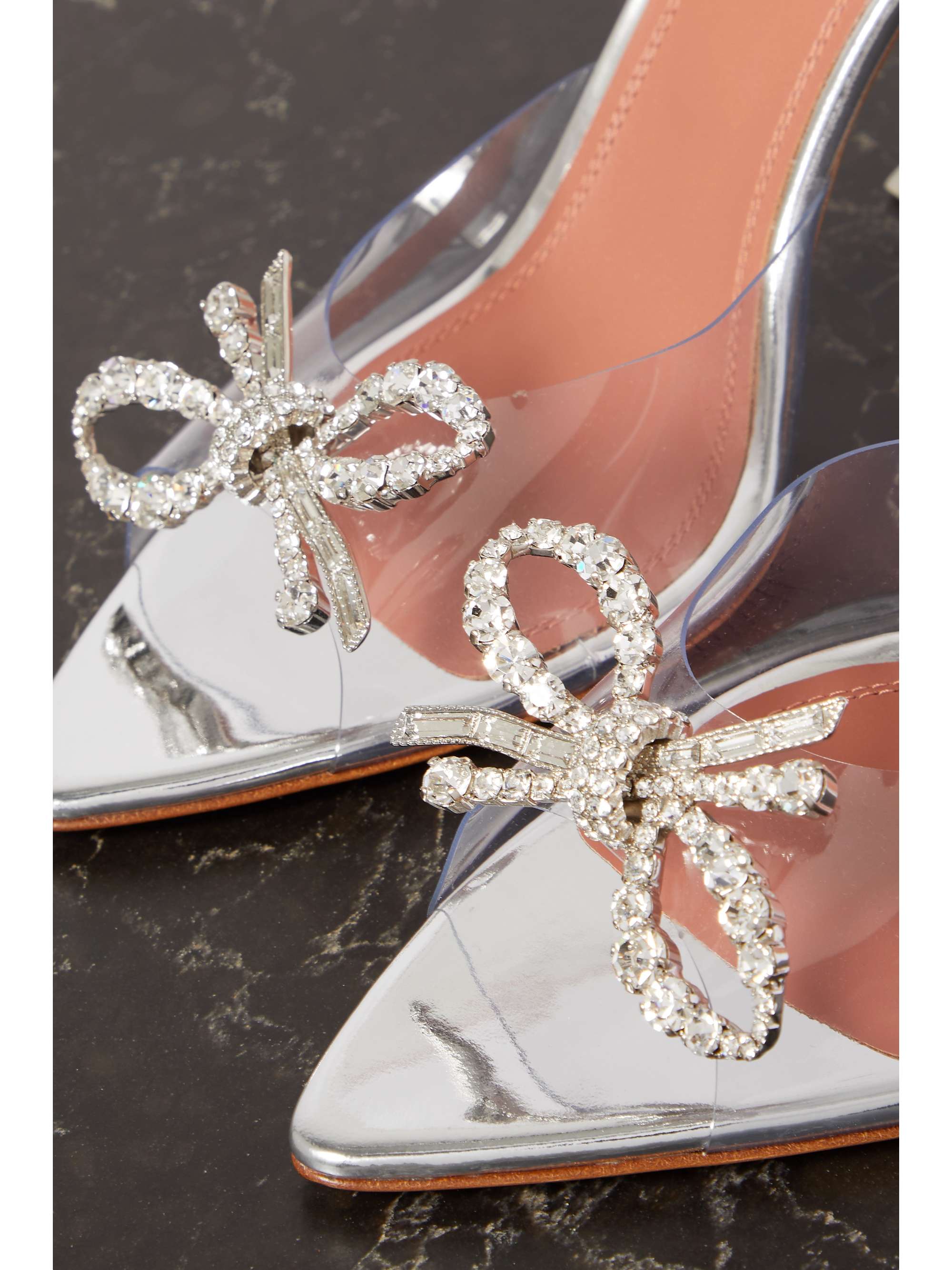 AMINA MUADDI Rosie crystal-embellished PVC mules