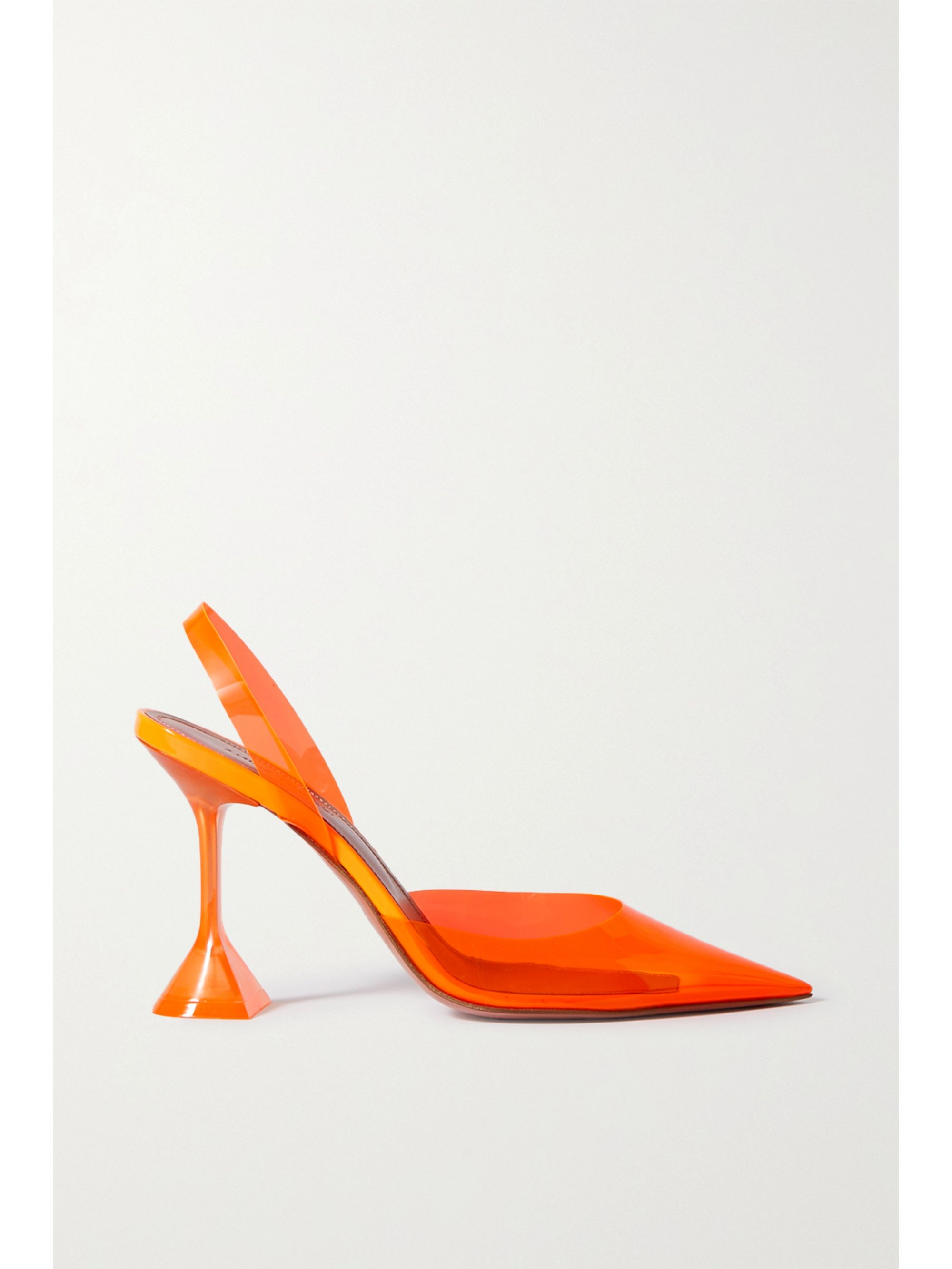 orange slingbacks