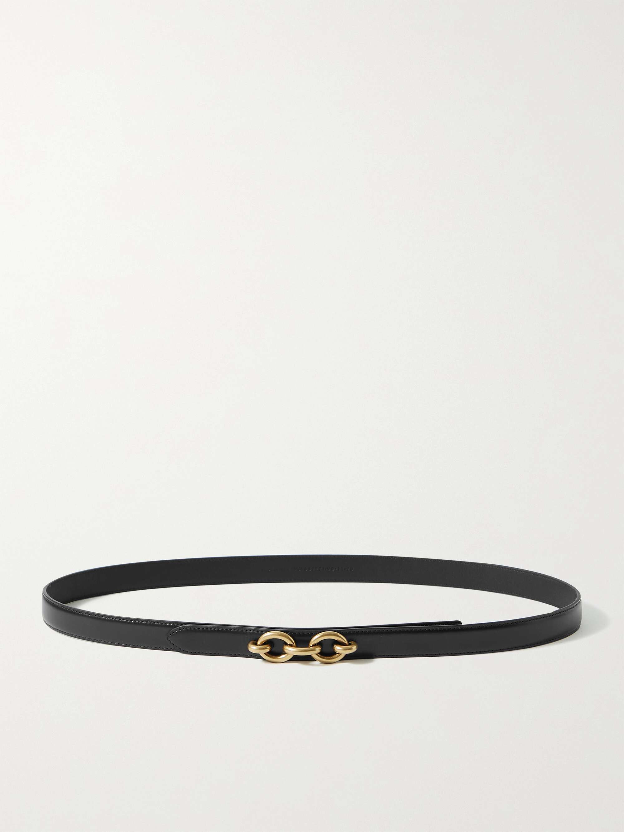 Black Leather belt, SAINT LAURENT, NET-A-PORTER