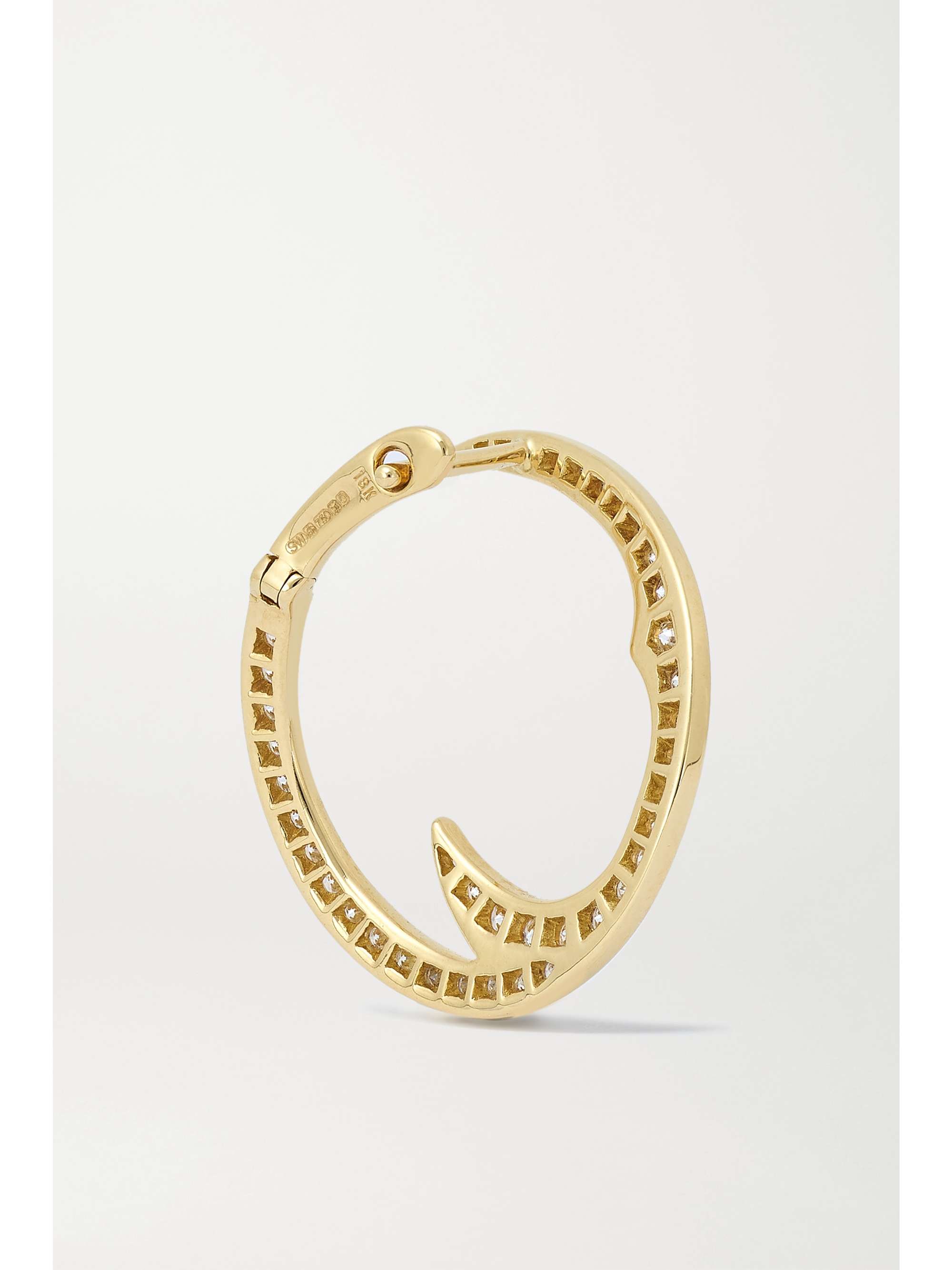 STEPHEN WEBSTER + NET SUSTAIN Thorn Stem 18-karat recycled gold diamond hoop earrings