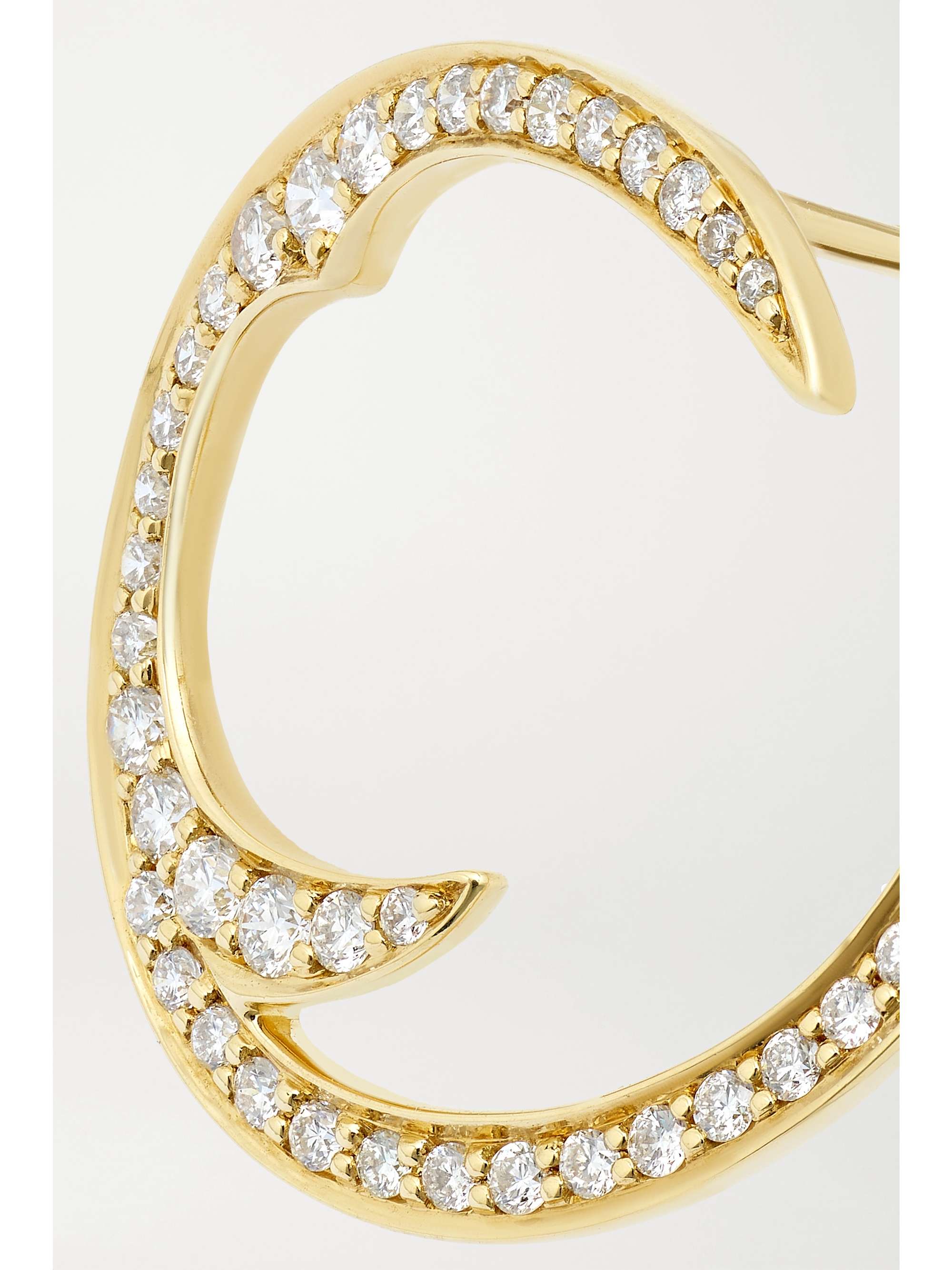 STEPHEN WEBSTER + NET SUSTAIN Thorn Stem 18-karat recycled gold diamond hoop earrings