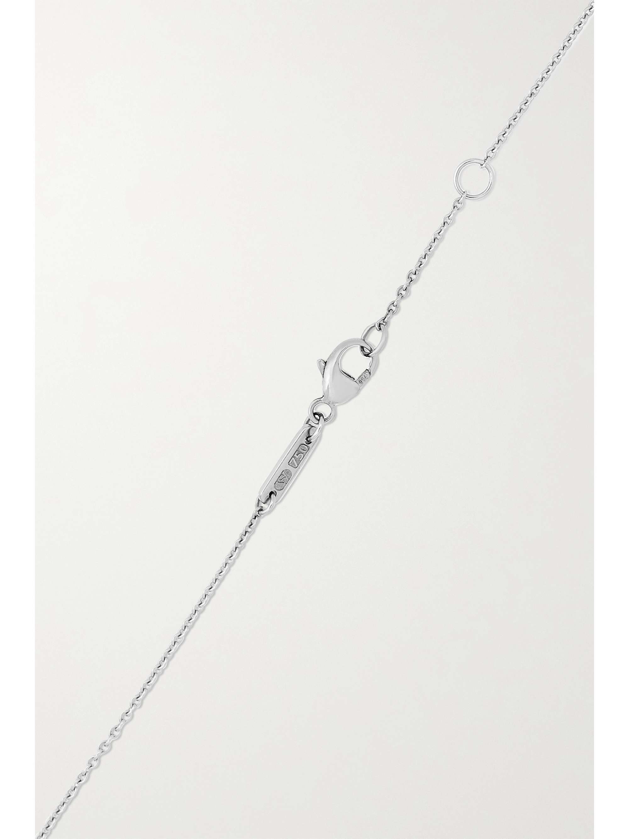 STEPHEN WEBSTER + NET SUSTAIN Magnipheasant Kette aus recyceltem 18 Karat Weißgold mit Diamanten