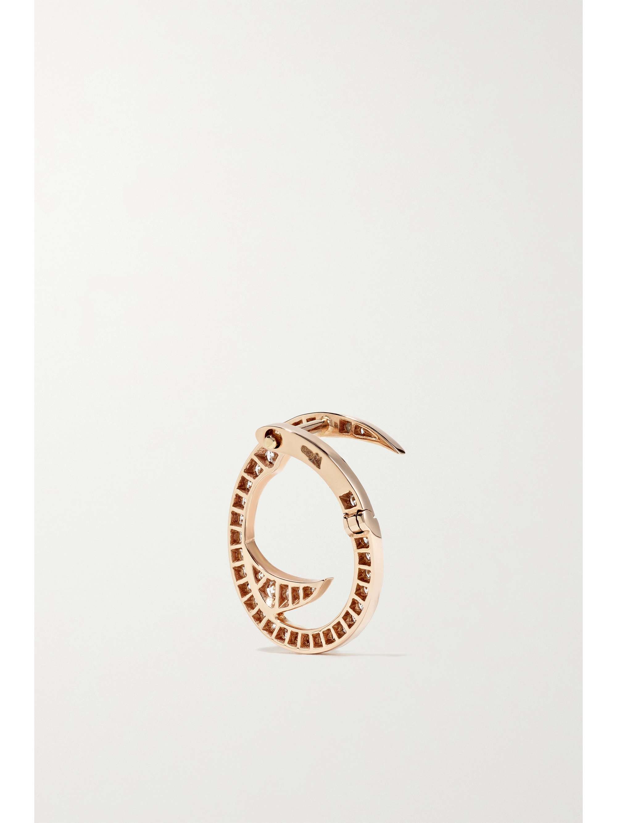 STEPHEN WEBSTER + NET SUSTAIN Thorn Stem 18-karat recycled rose gold diamond earrings