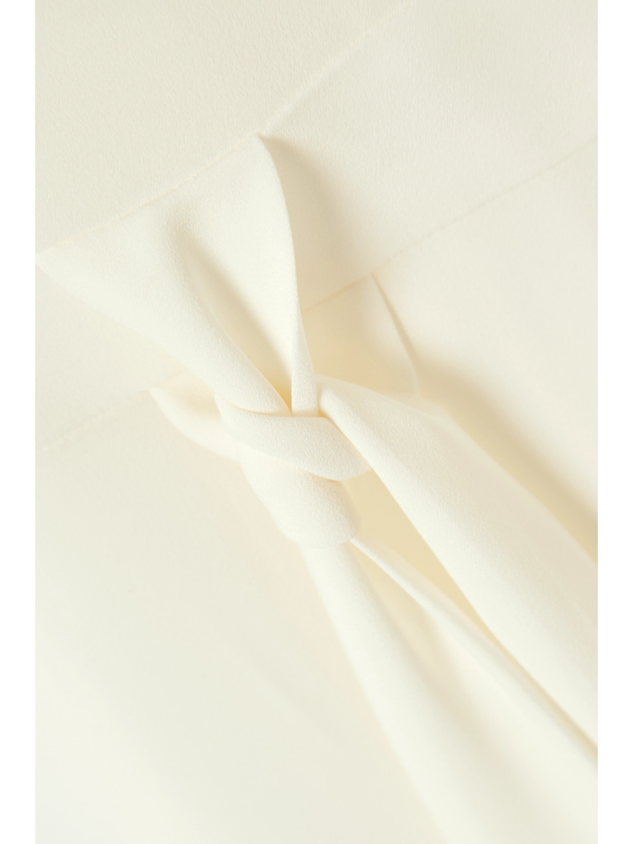 Halston One-shoulder Asymmetric Crepe Gown In Ivory