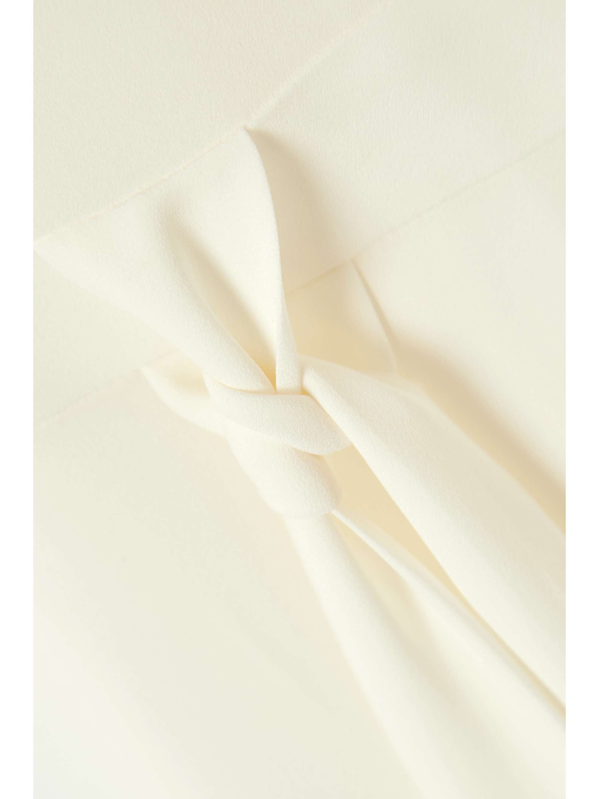 HALSTON One-shoulder asymmetric crepe gown