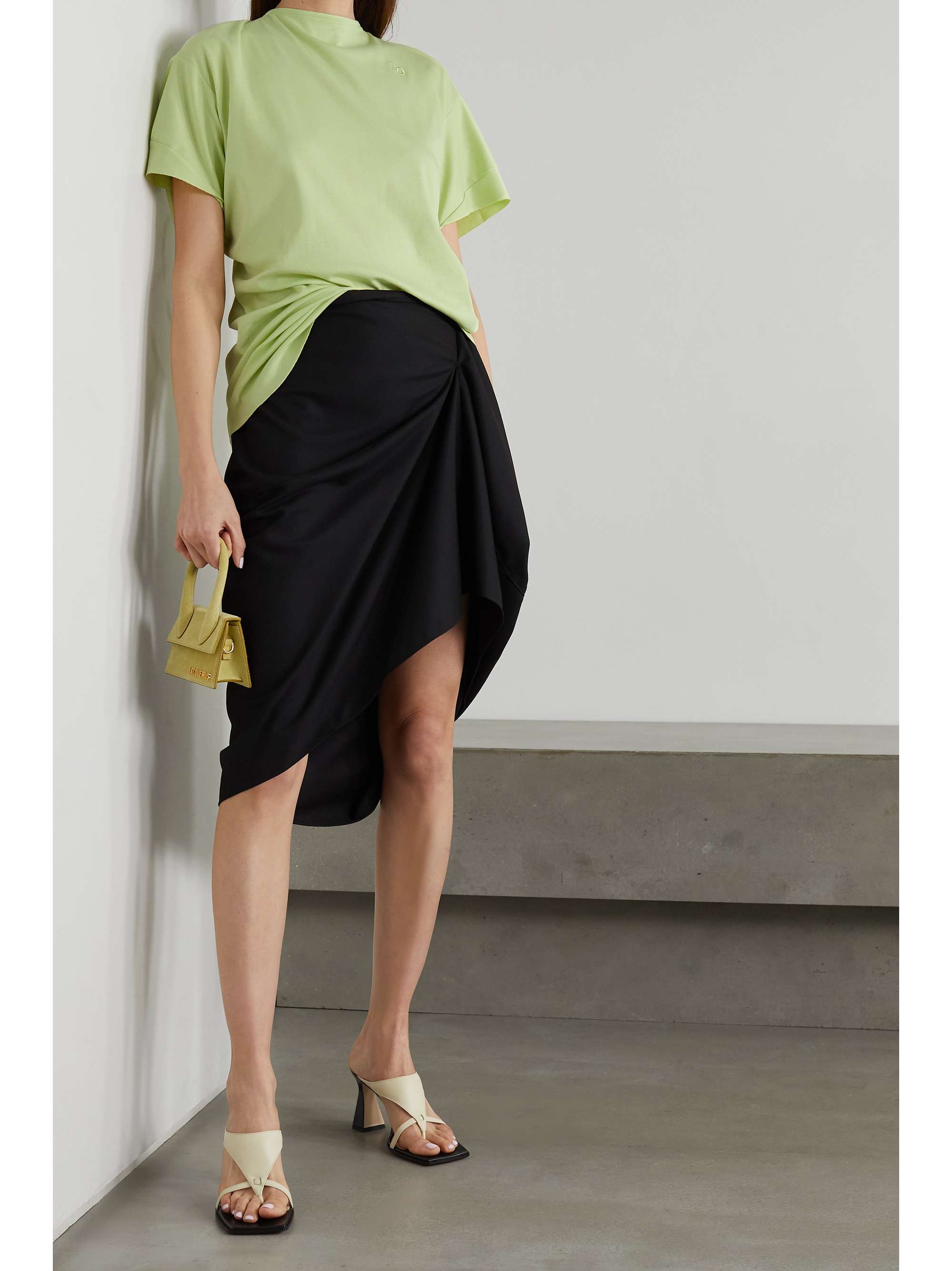 IOANNES Camilla open-back embroidered cotton-jersey T-shirt