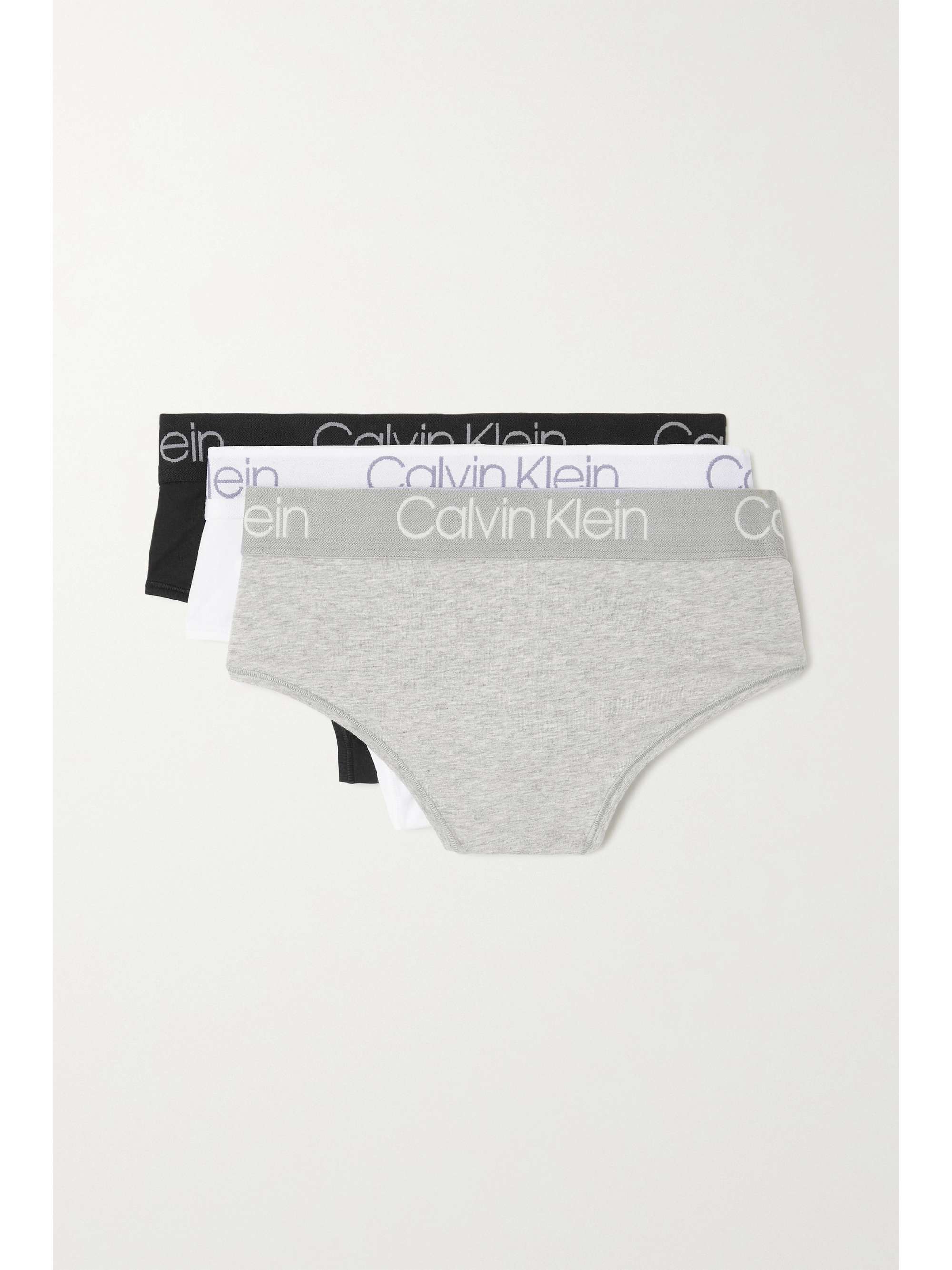 CALVIN KLEIN UNDERWEAR Body set of three stretch-cotton jersey thongs | NET-A-PORTER CALVIN KLEIN UNDERWEAR Body set of three stretch-cotton jersey thongs | NET-A-PORTER