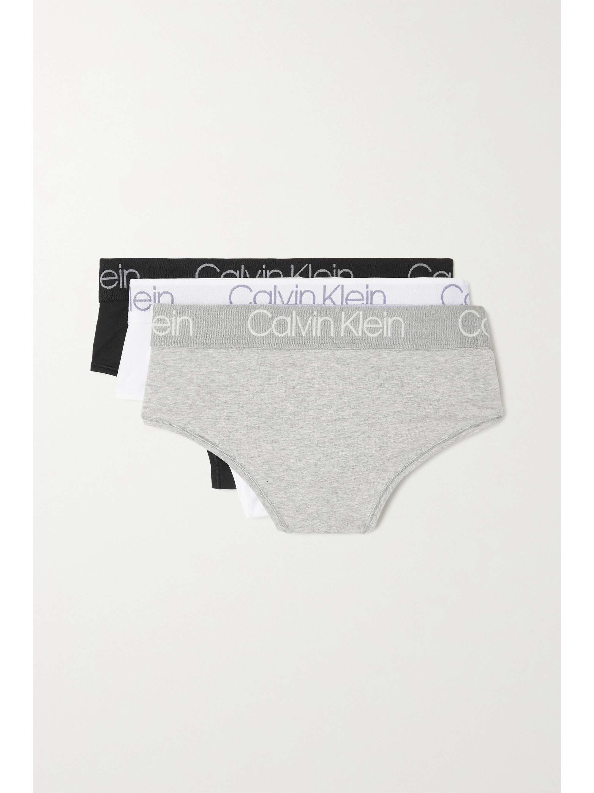 CALVIN KLEIN UNDERWEAR Body set of three stretch-cotton jersey thongs |  NET-A-PORTER