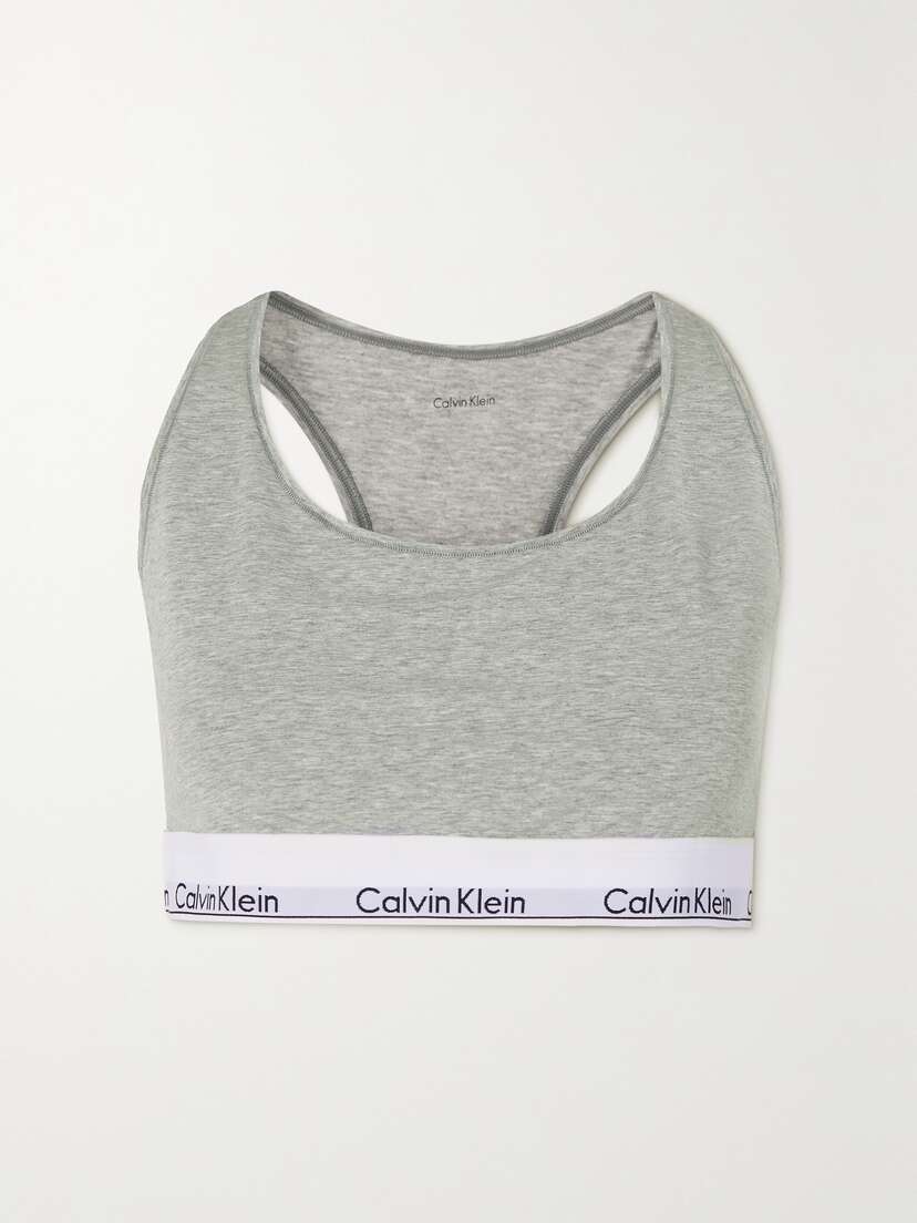 CK ONE Dd+ Modern Cotton Stretch Cotton And Modal-blend Bralette