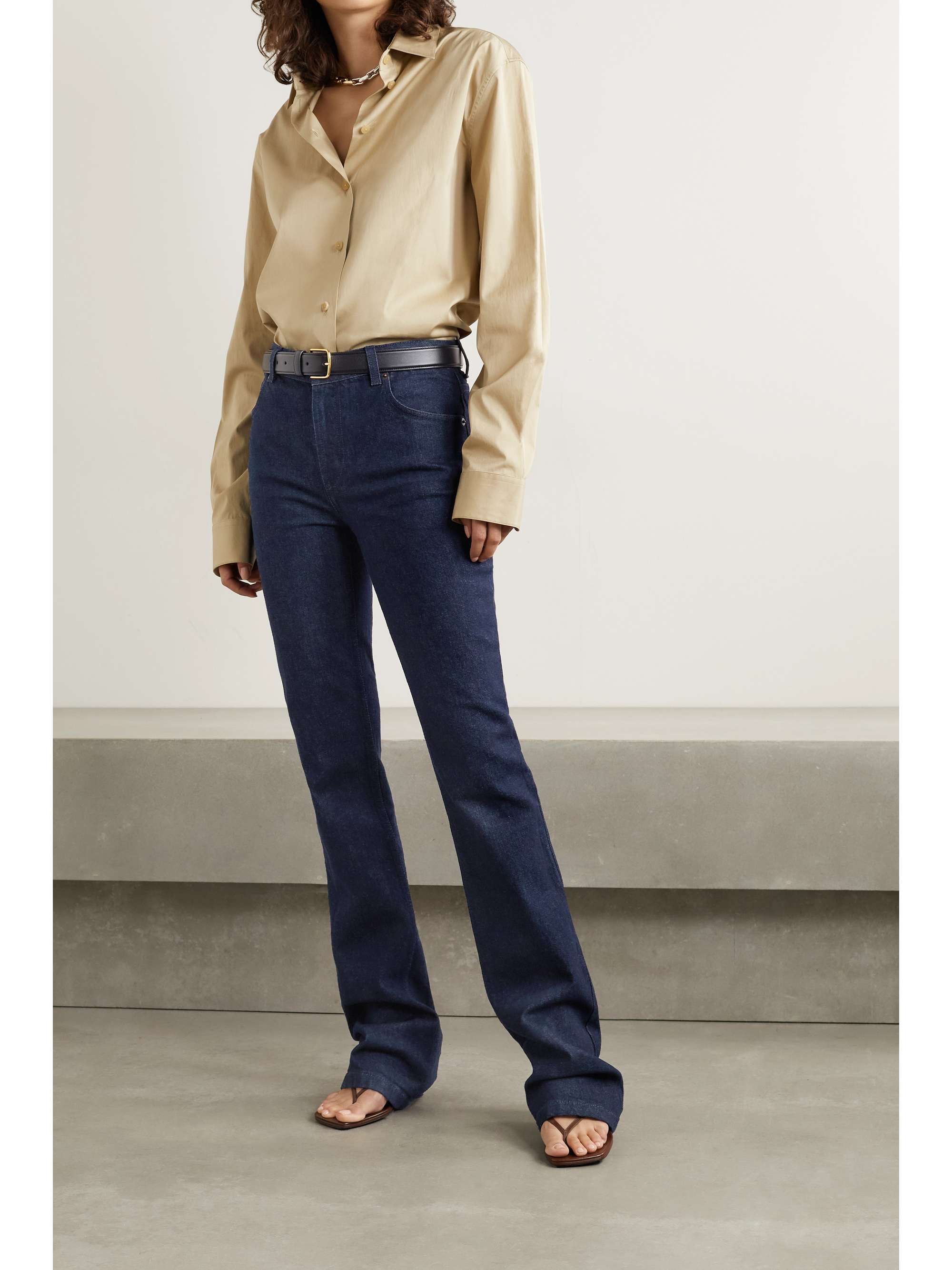 Dark denim Rikita high-rise straight-leg jeans | THE ROW | NET-A-PORTER