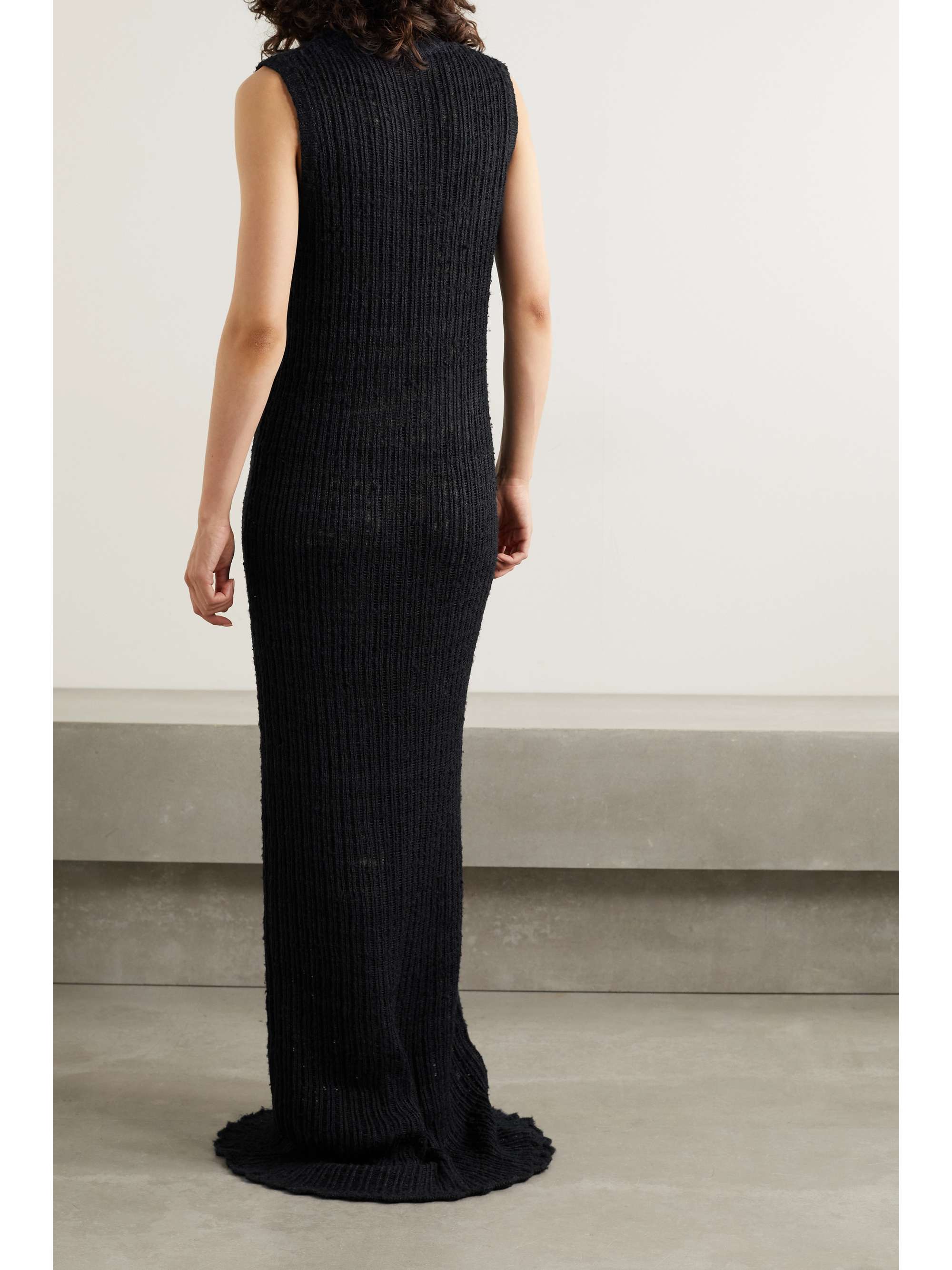 THE ROW Cutro open-knit silk maxi dress