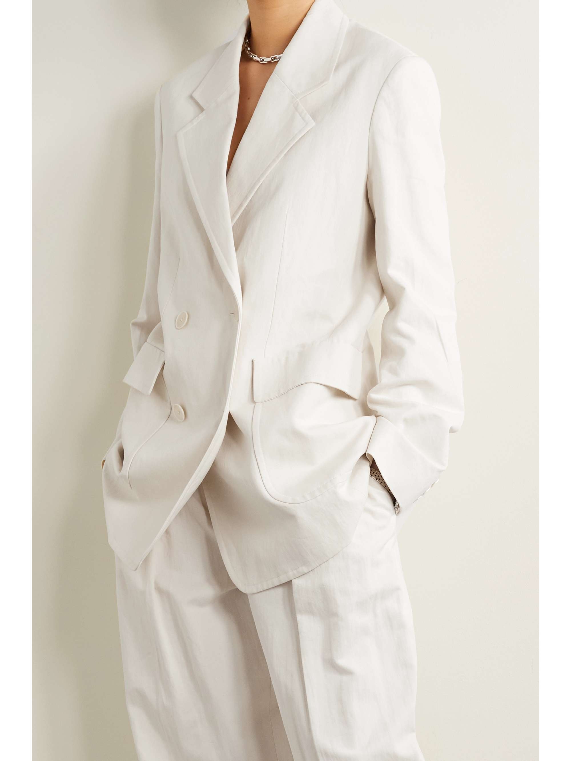the row white blazer