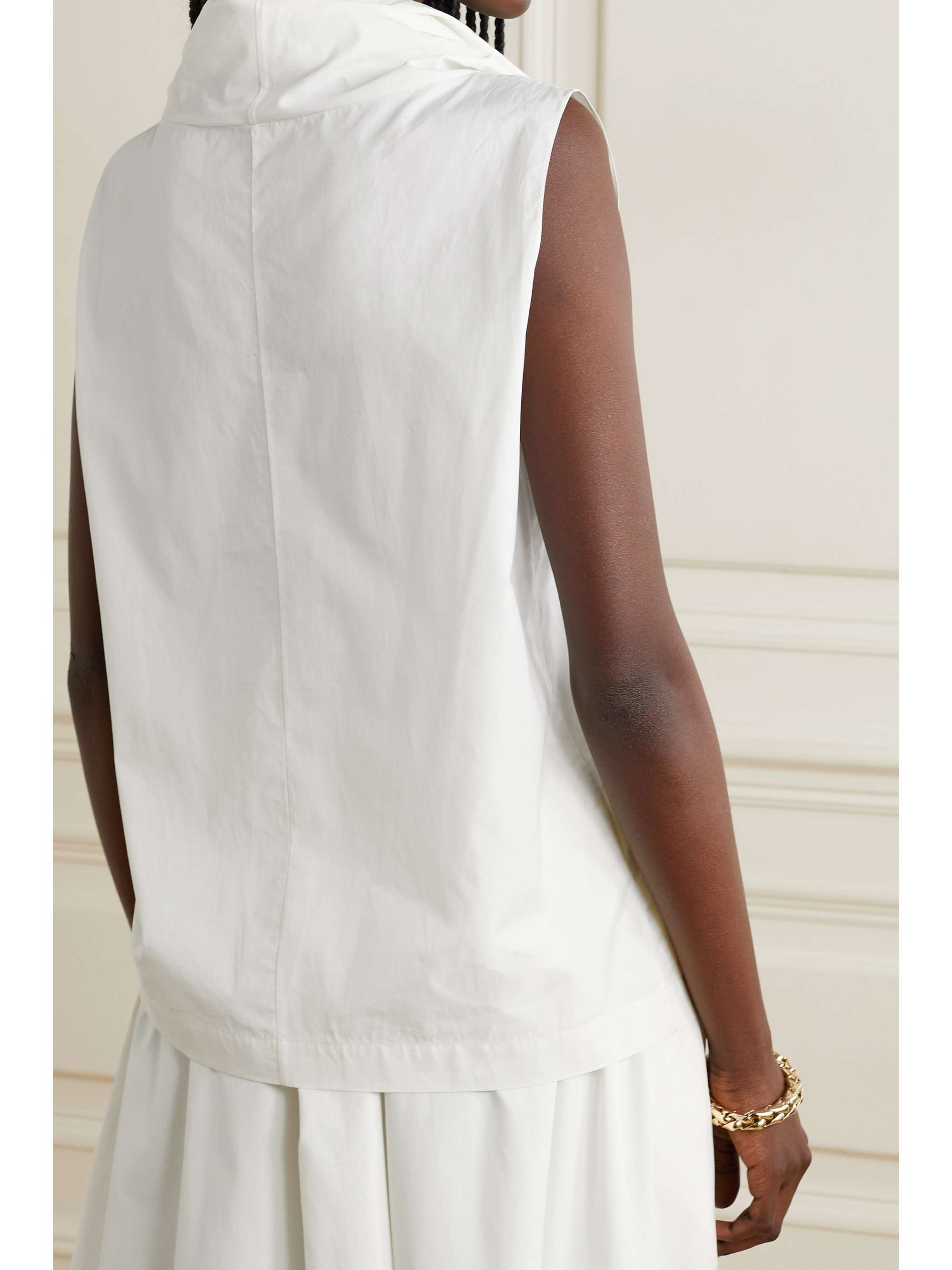 THE ROW Galya draped cady top