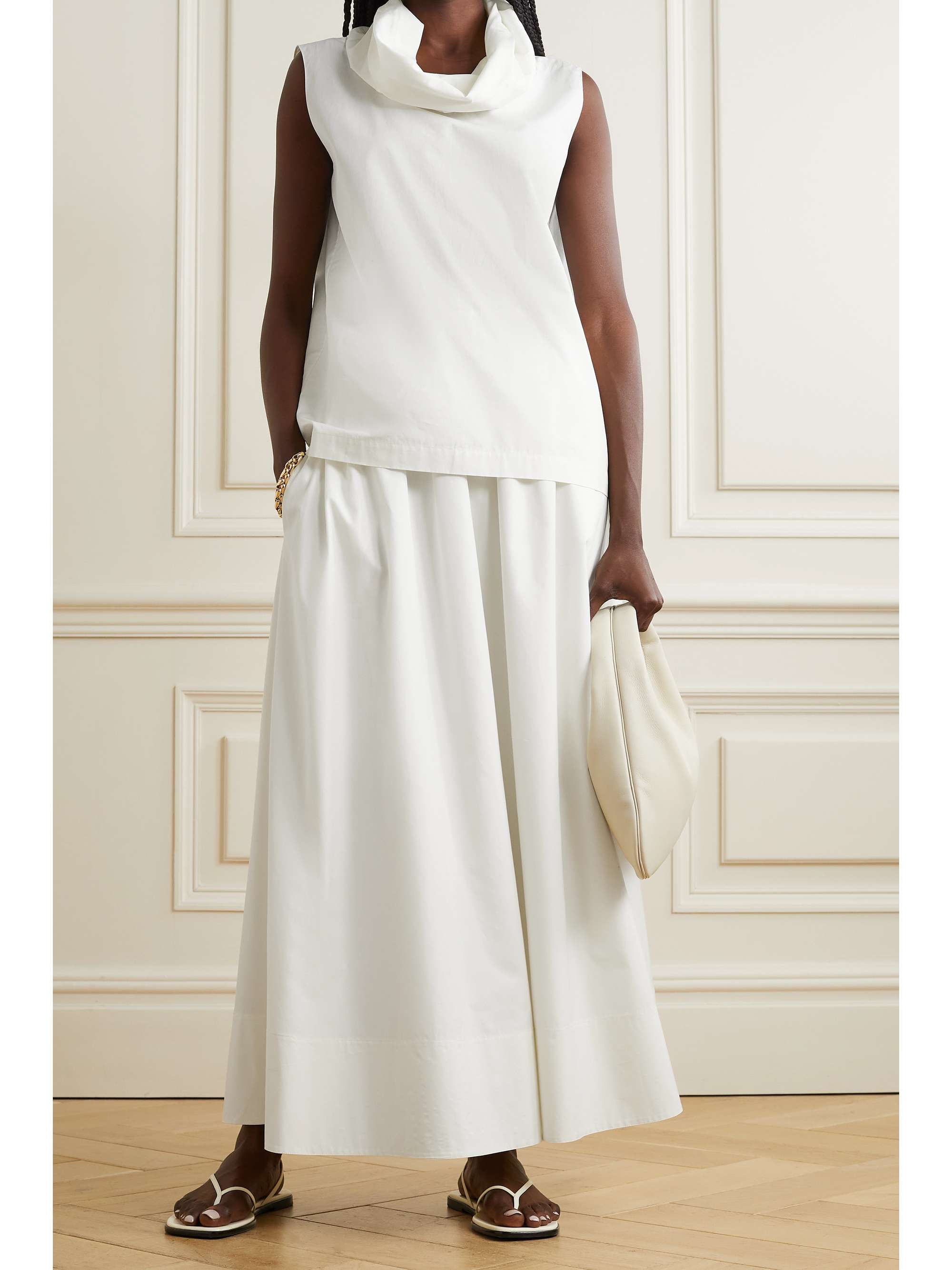 THE ROW Galya draped cady top