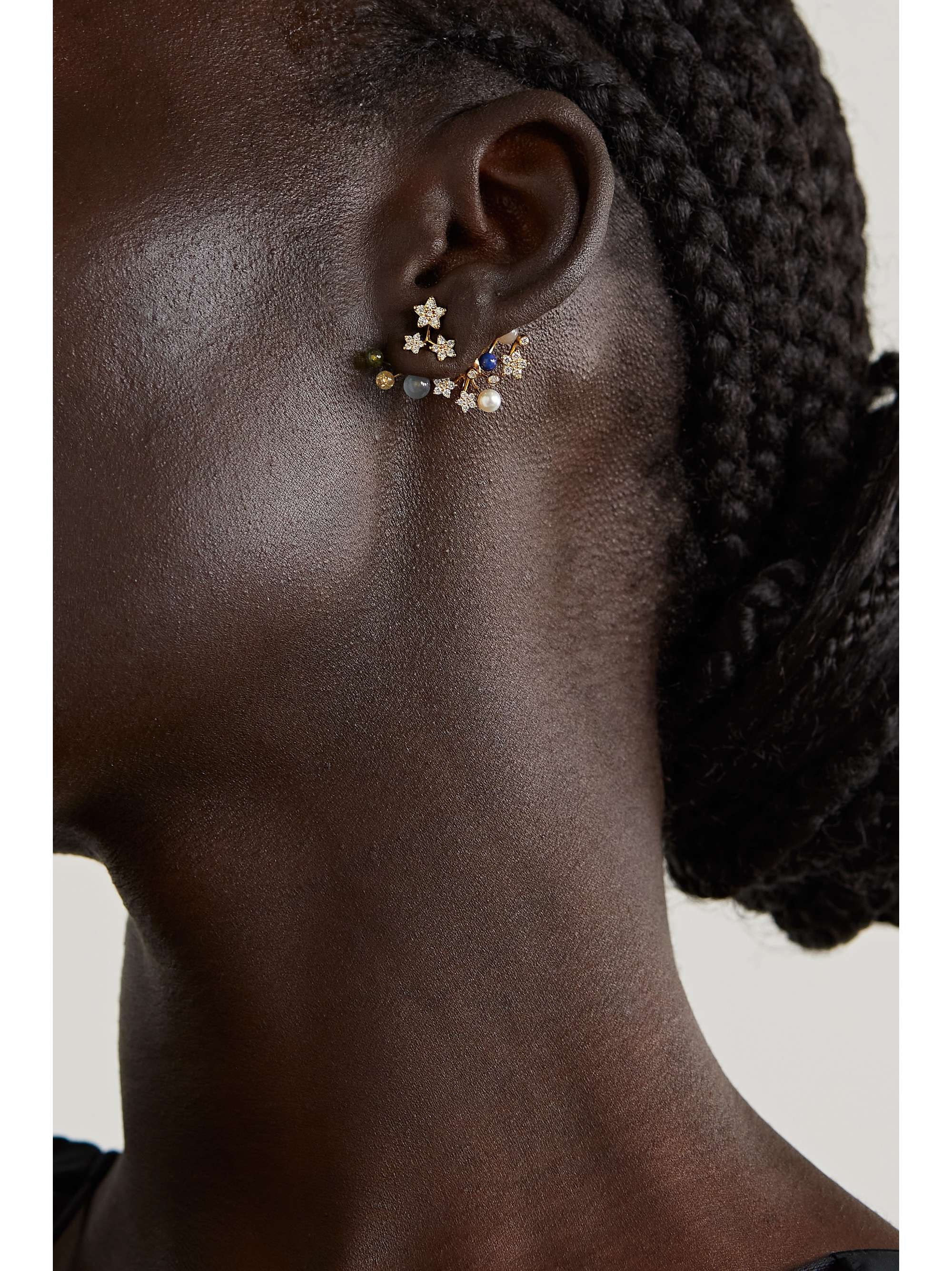 OLE LYNGGAARD COPENHAGEN Shooting Stars 18-karat gold multi-stone earring