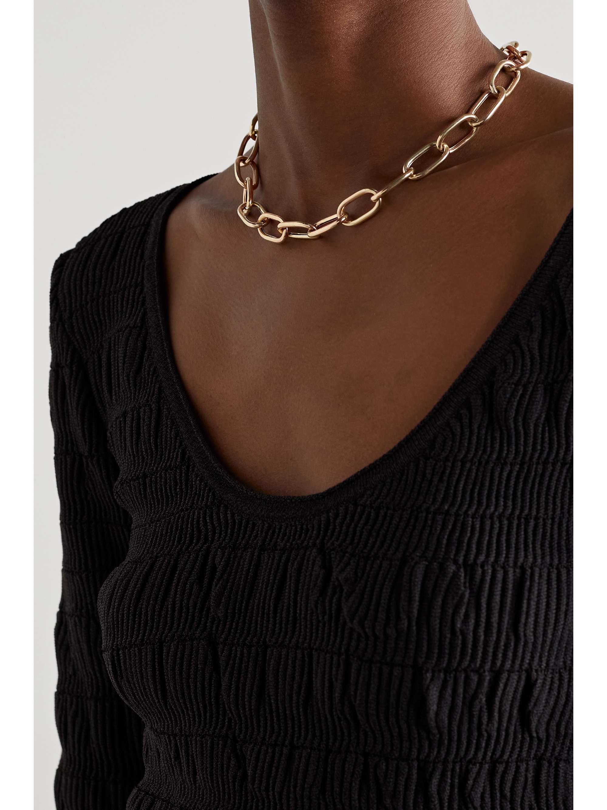 LOREN STEWART XL 14-karat gold necklace