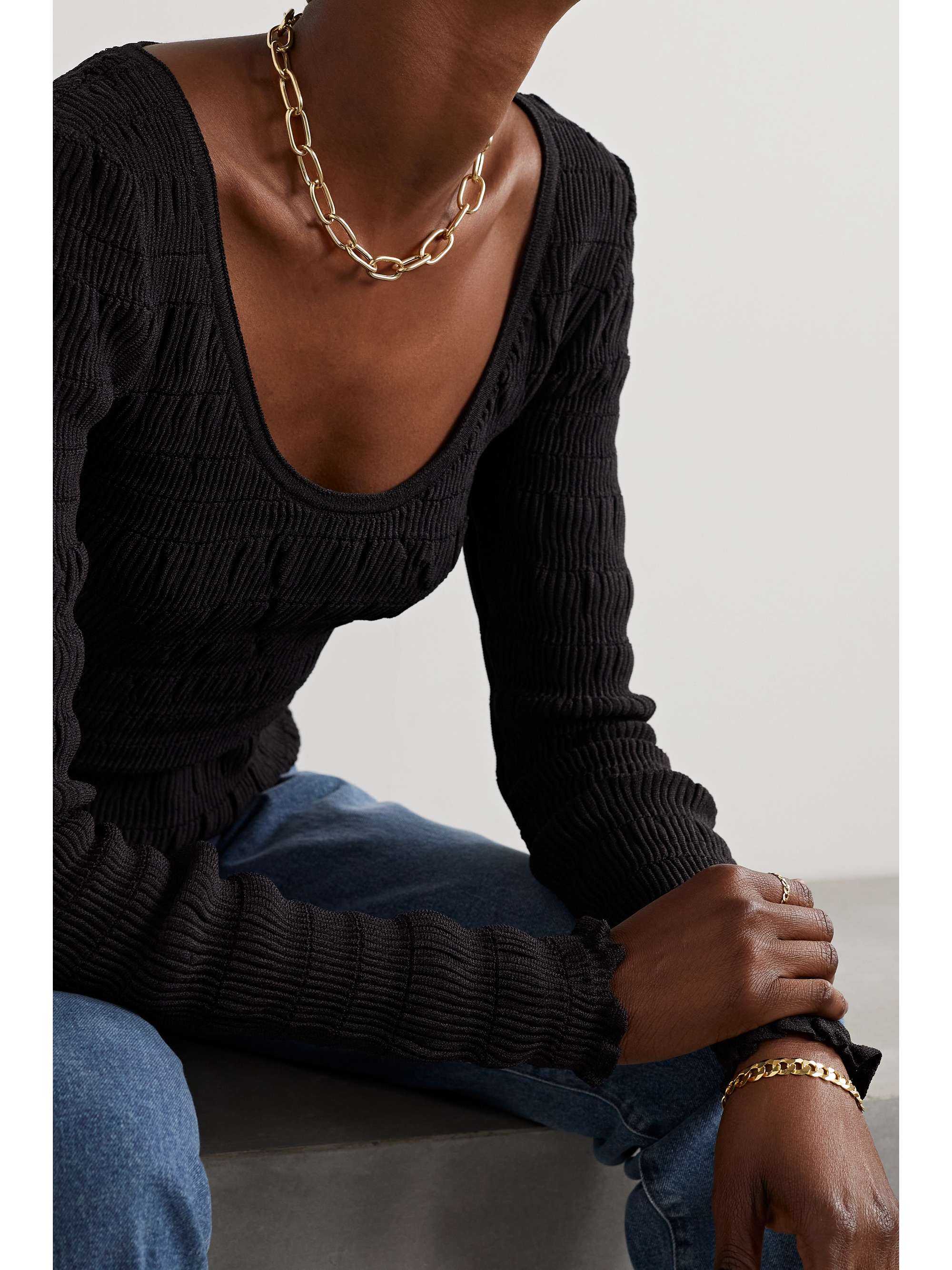 LOREN STEWART XL 14-karat gold necklace