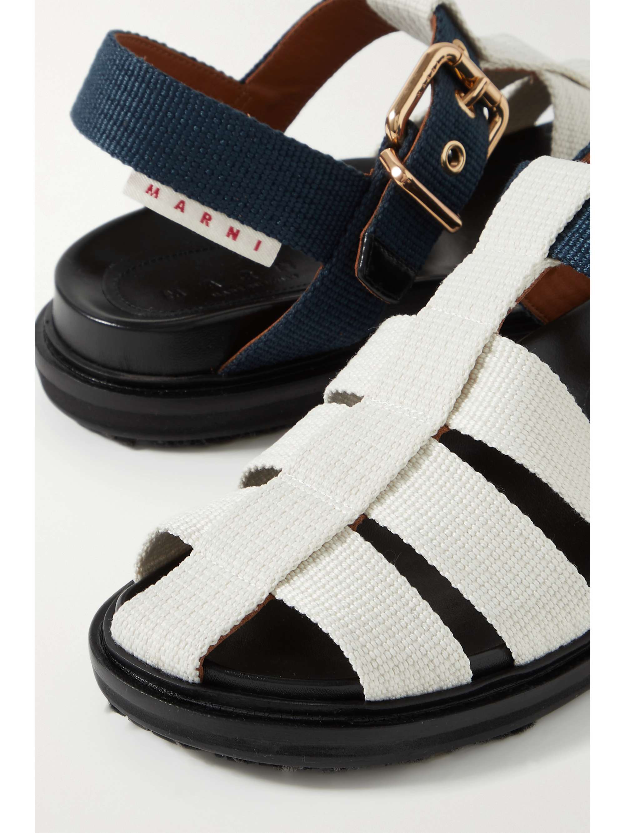 Off-white Fisherman's Fussbett cotton-canvas sandals | MARNI | NET-A-PORTER