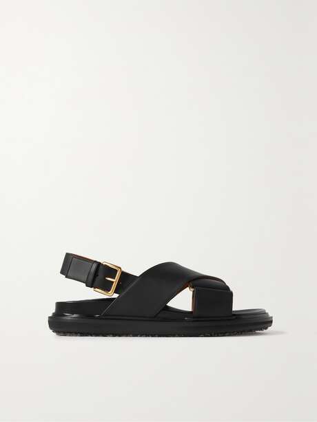 MARNI Fussbett leather slingback sandals | NET-A-PORTER