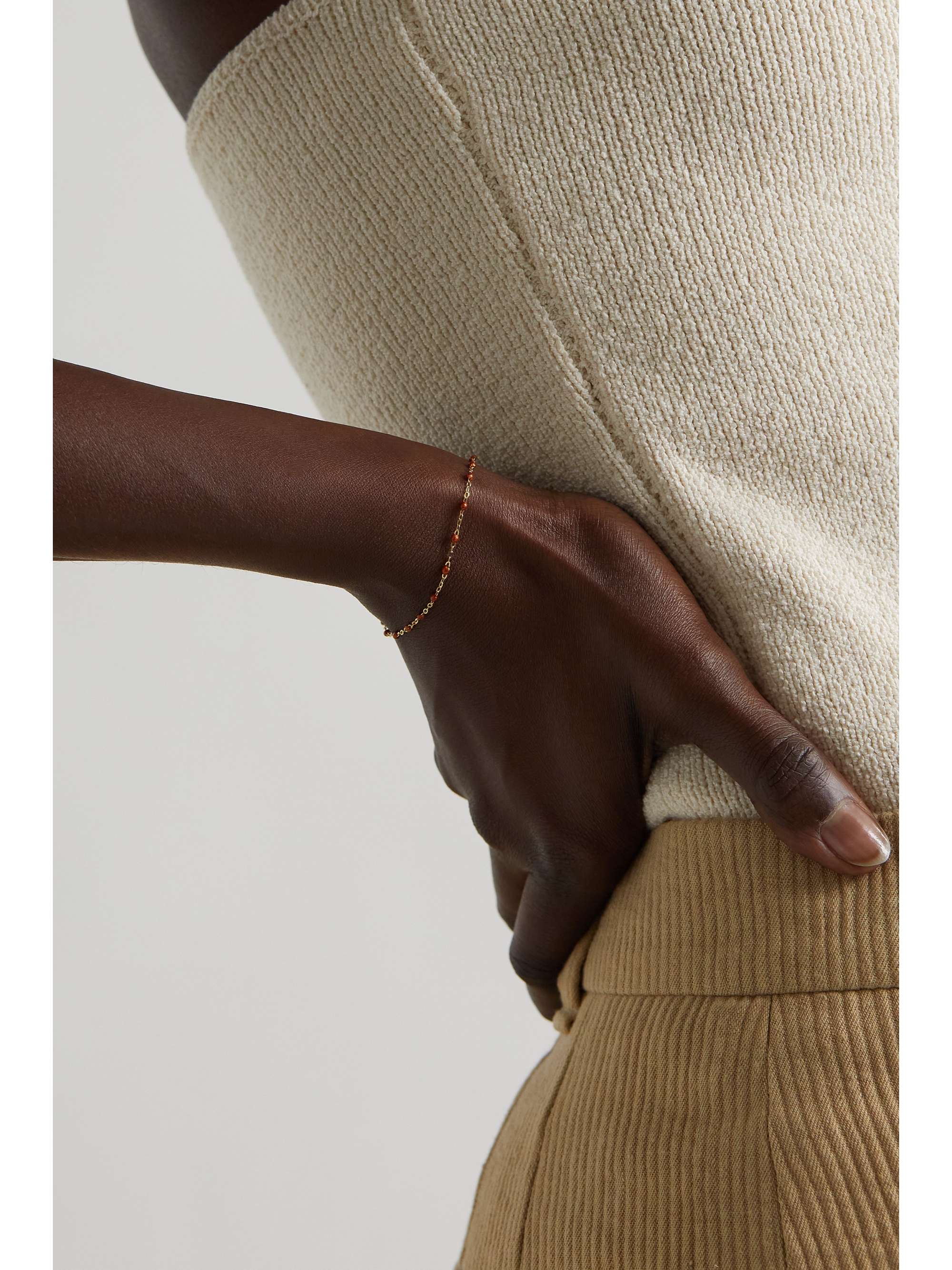 GIGI CLOZEAU Classic Gigi 18-karat gold and resin bracelet