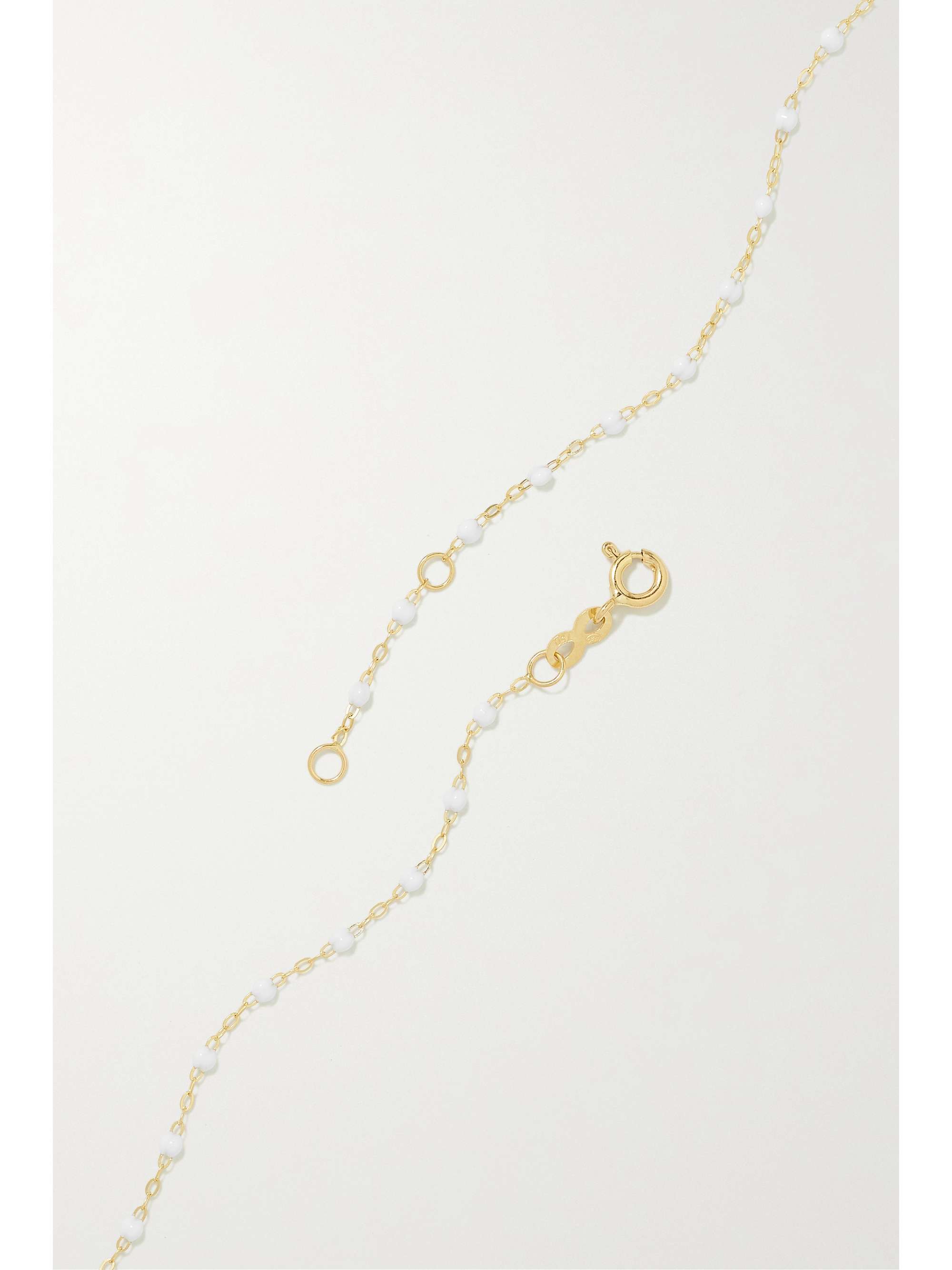 GIGI CLOZEAU Classic Gigi 18-karat gold, resin and diamond necklace